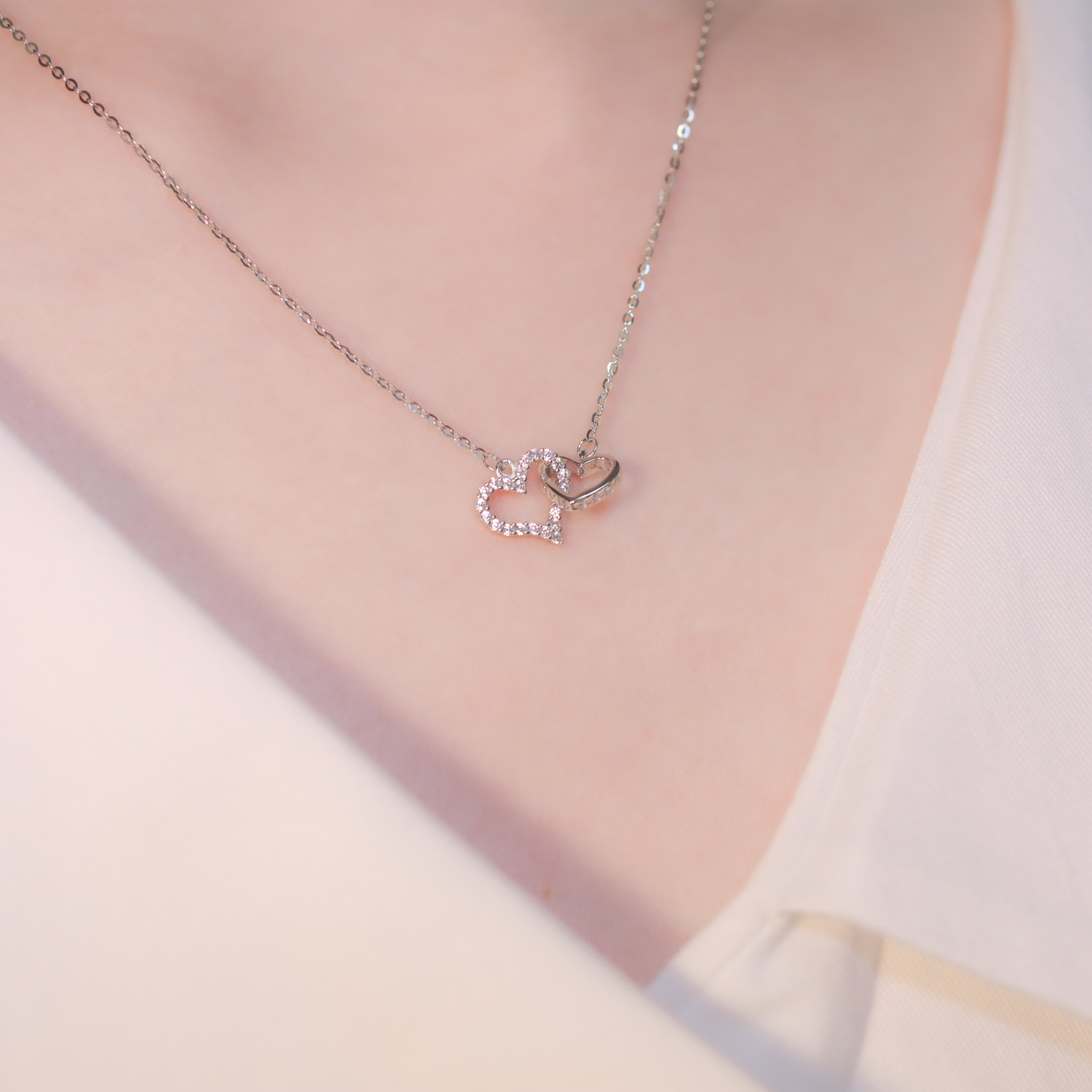 | 925純銀・白金 | 心意相通項鍊 | NE1101 |