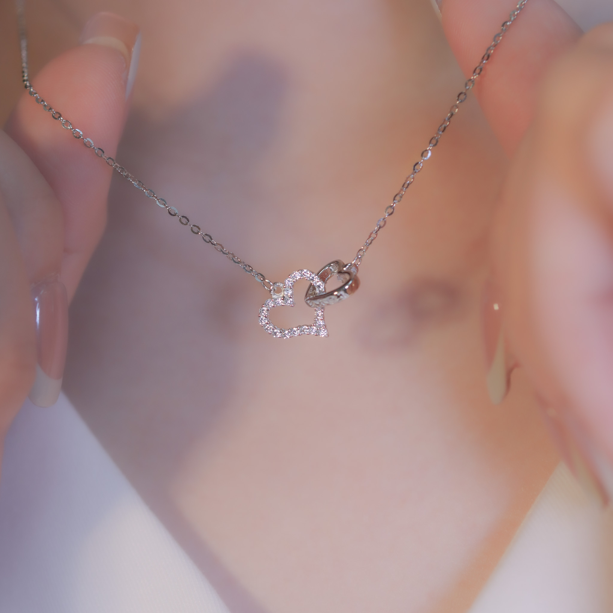 | 925純銀・白金 | 心意相通項鍊 | NE1101 |