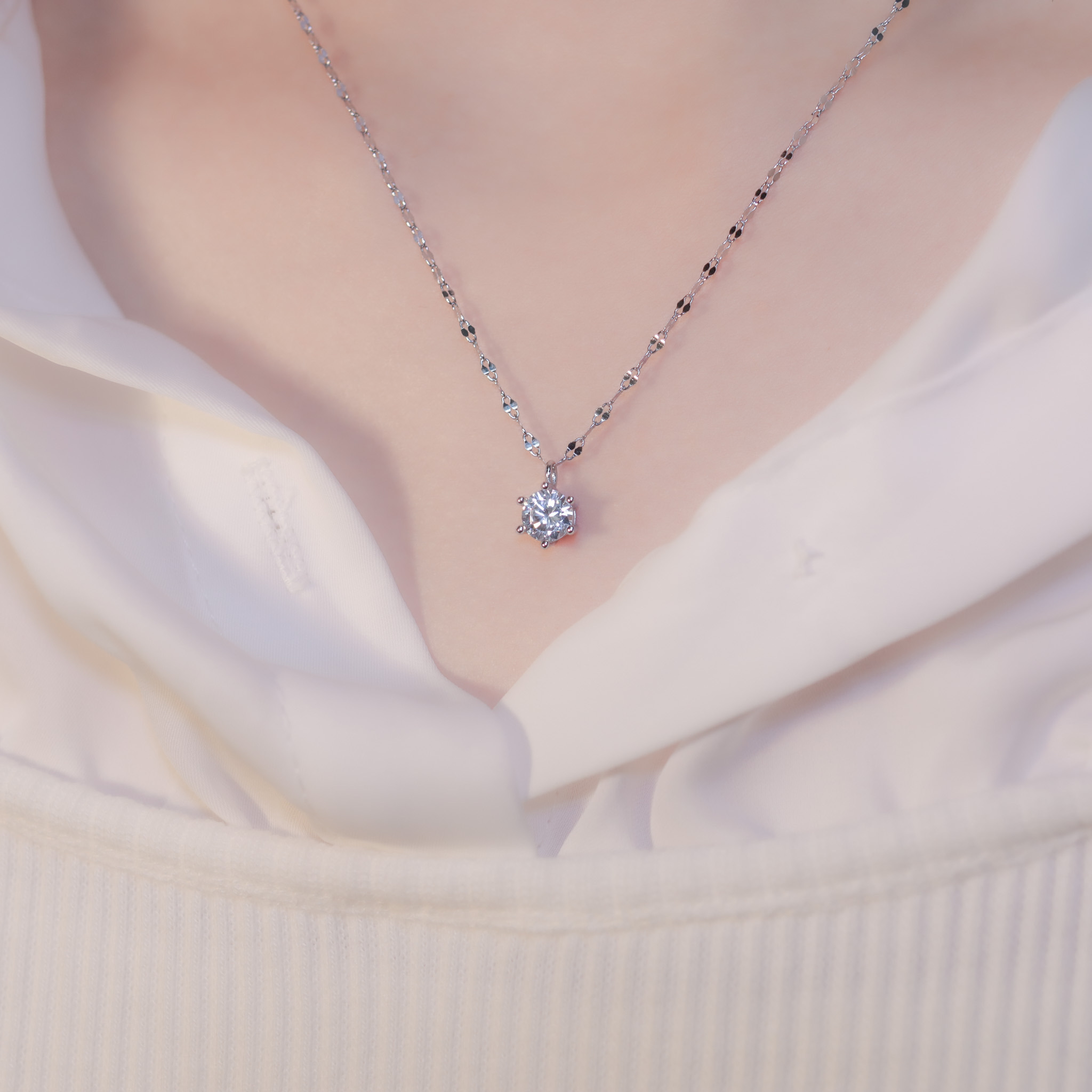 | 925 Silver・White Gold | Starlit Necklace | NE1122 |