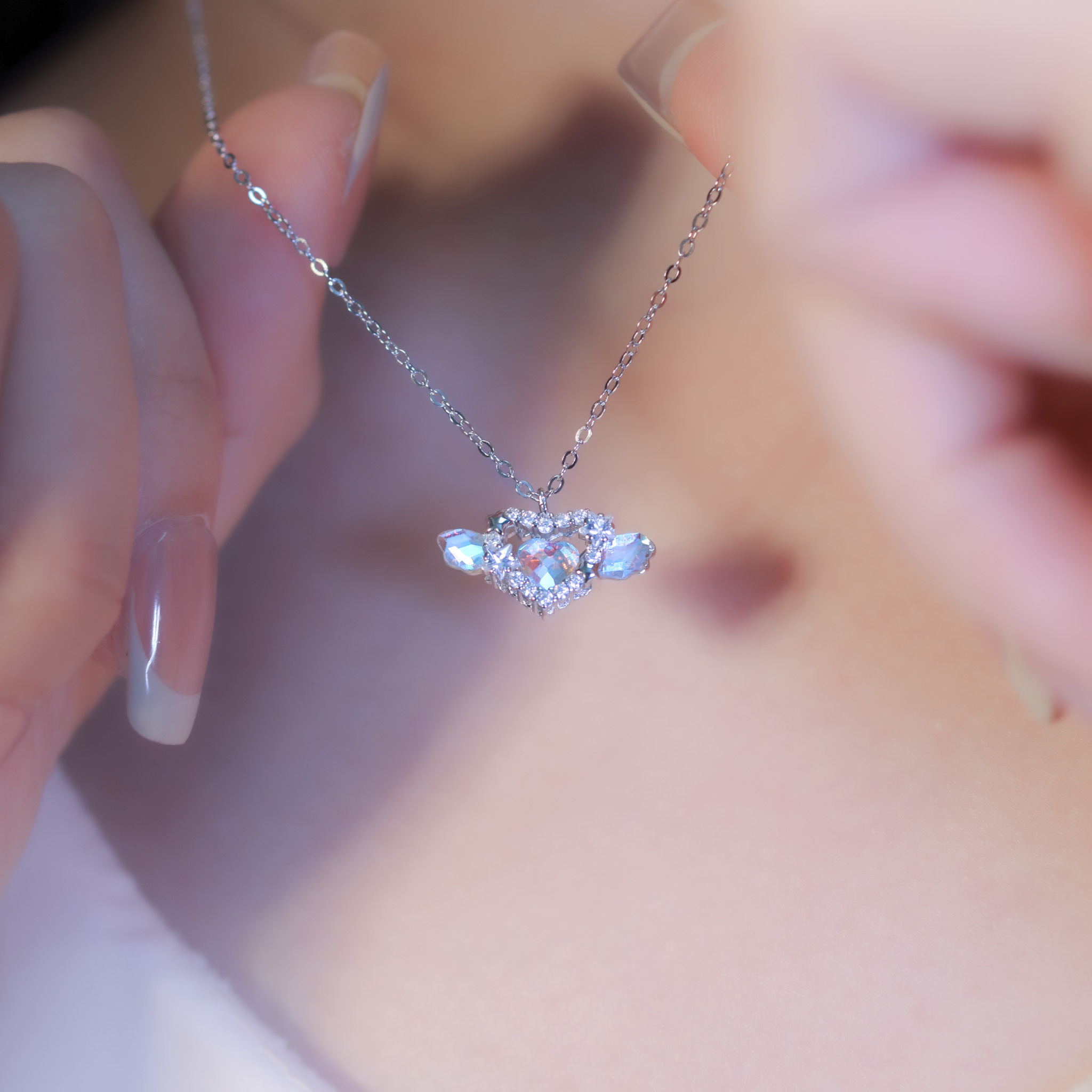 | 925純銀・ 琉璃 | 愛意翅膀項鍊 | NE1115 |