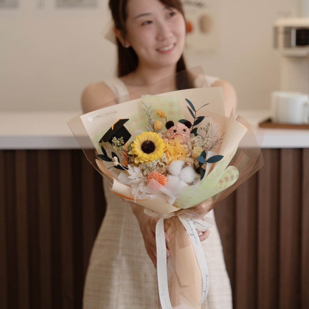 小熊畢業花束