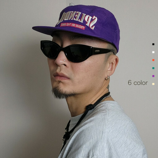 褶邊刺繡野營帽