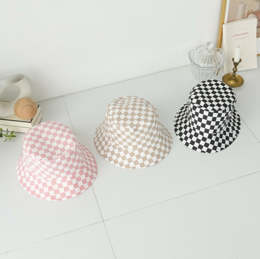 春季國際棋盤格紋漁夫帽