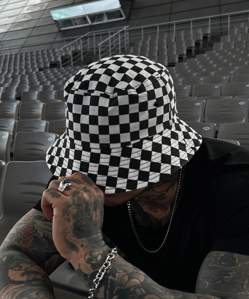 春季國際棋盤格紋漁夫帽