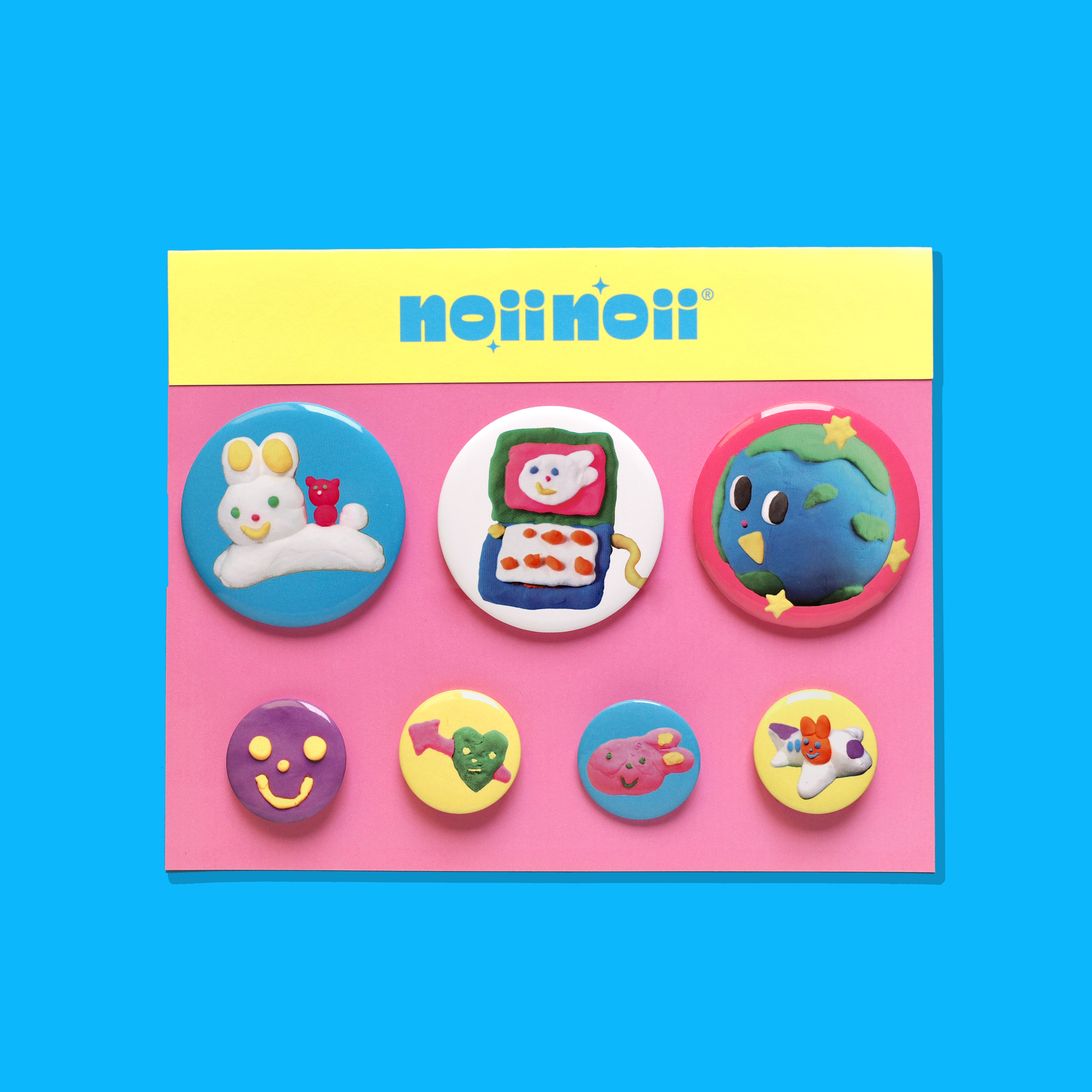 快樂黏土組（別針７入＋貼紙）