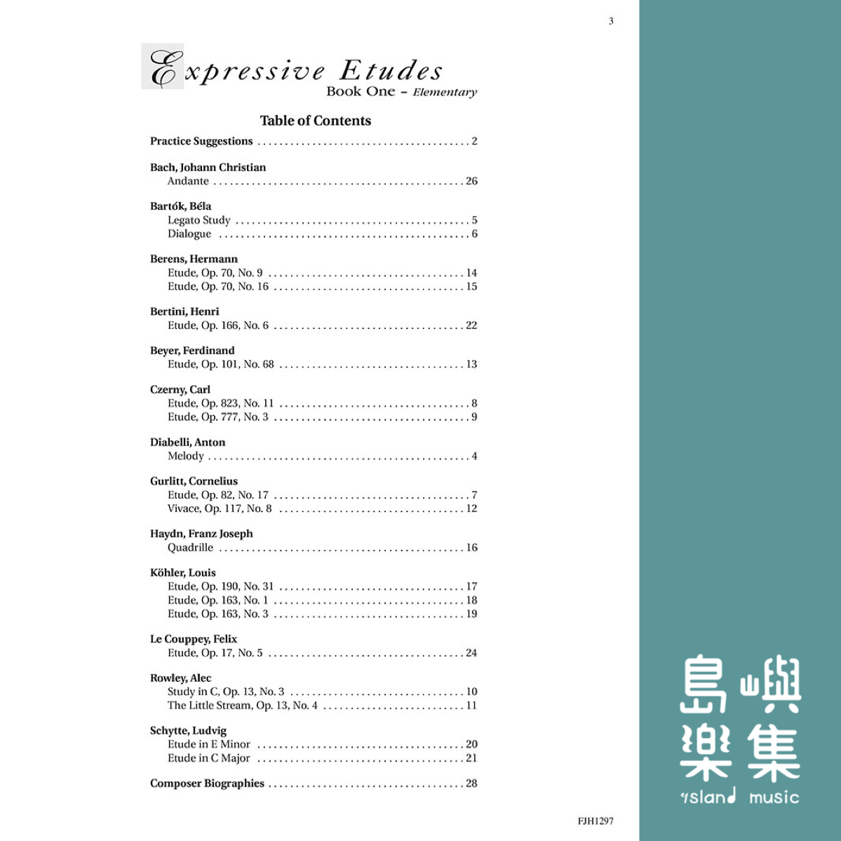 Expressive Etudes, Book One