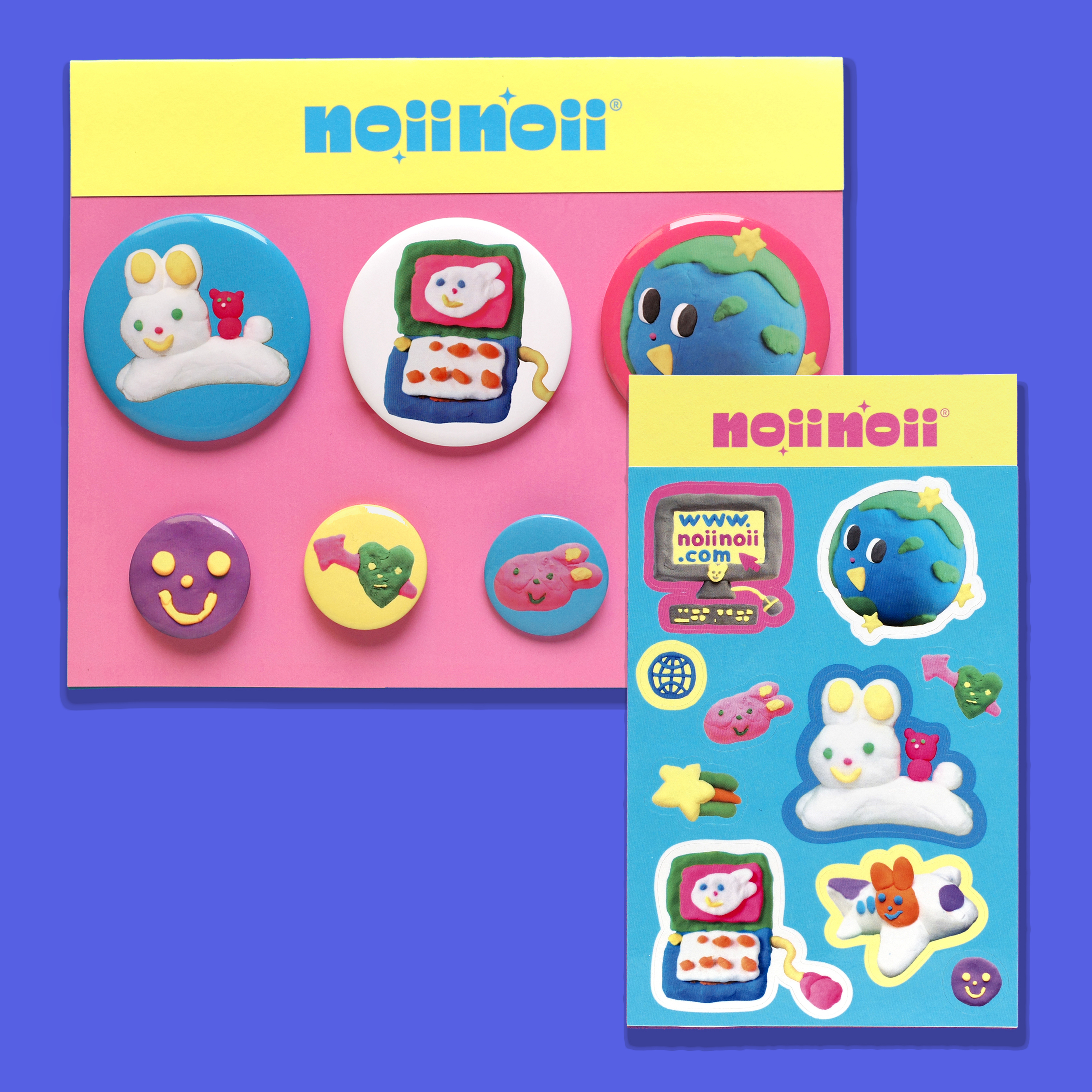 快樂黏土組（別針７入＋貼紙）