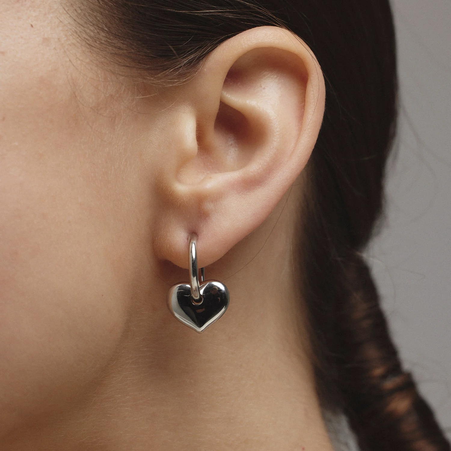 cene 小愛心耳夾耳環