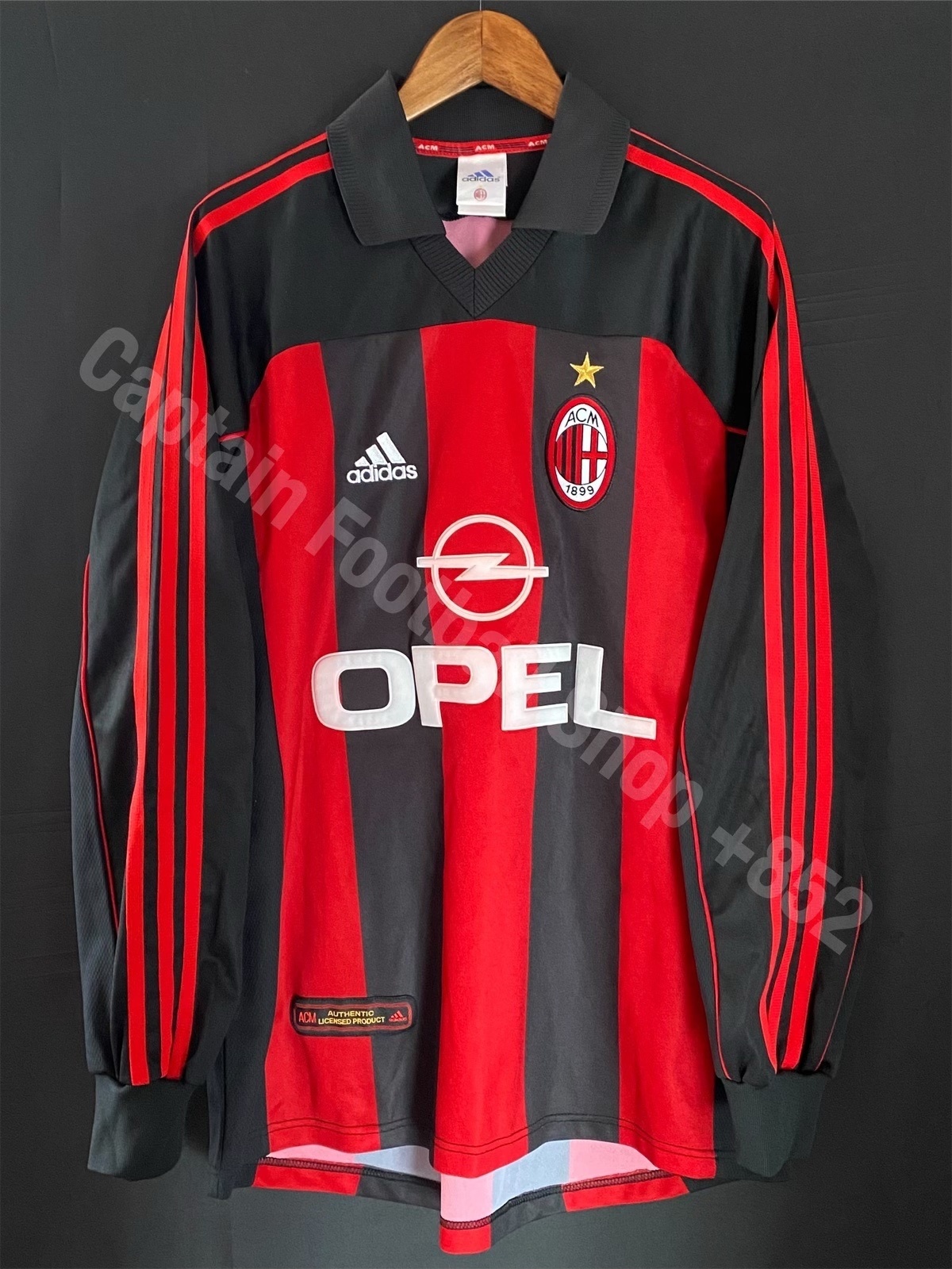 AC Milan 2000-2001 Adidas L/S Home Shirt