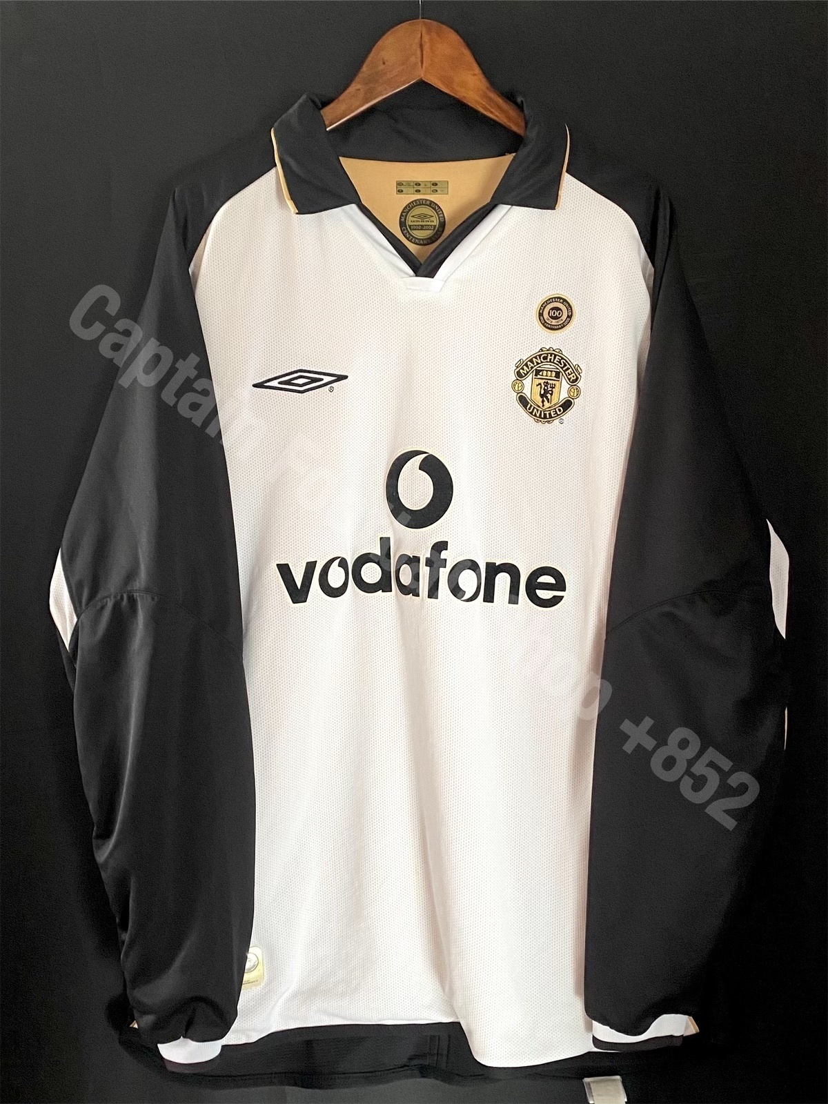 曼聯 2001-2002 百週年 Umbro 作客長袖球衣 #7 BECKHAM