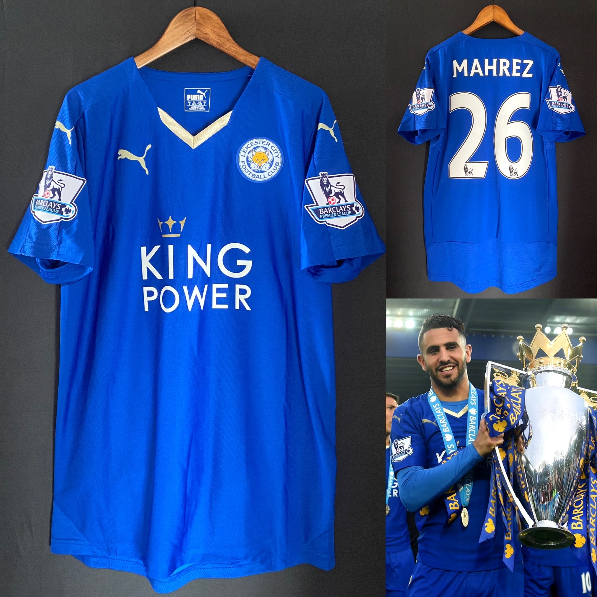 李斯特城 2015-2016 英超冠軍 Puma 主場球衣 #26 MAHREZ