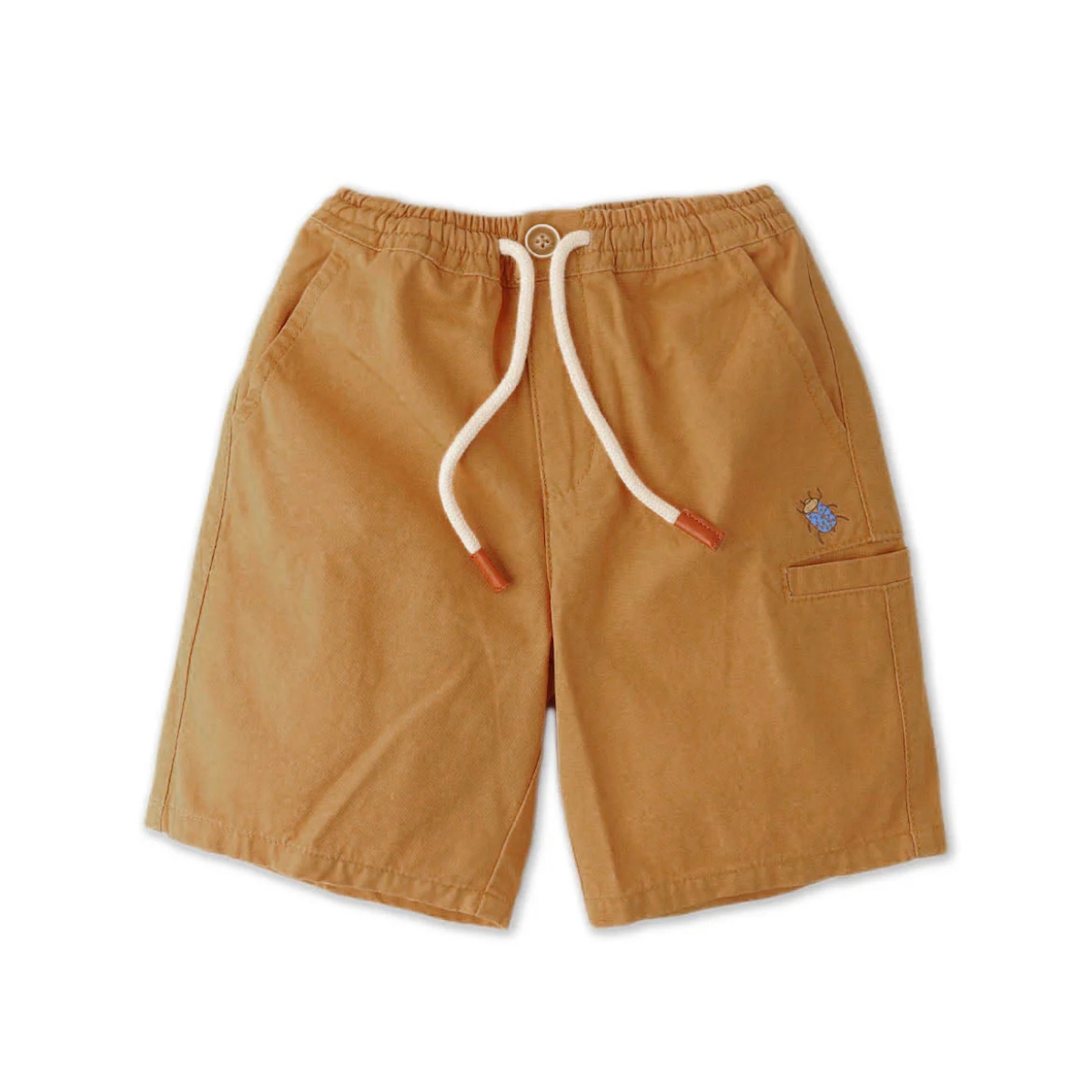 〖 Gingersnaps 〗橘色昆蟲刺繡拉繩短褲