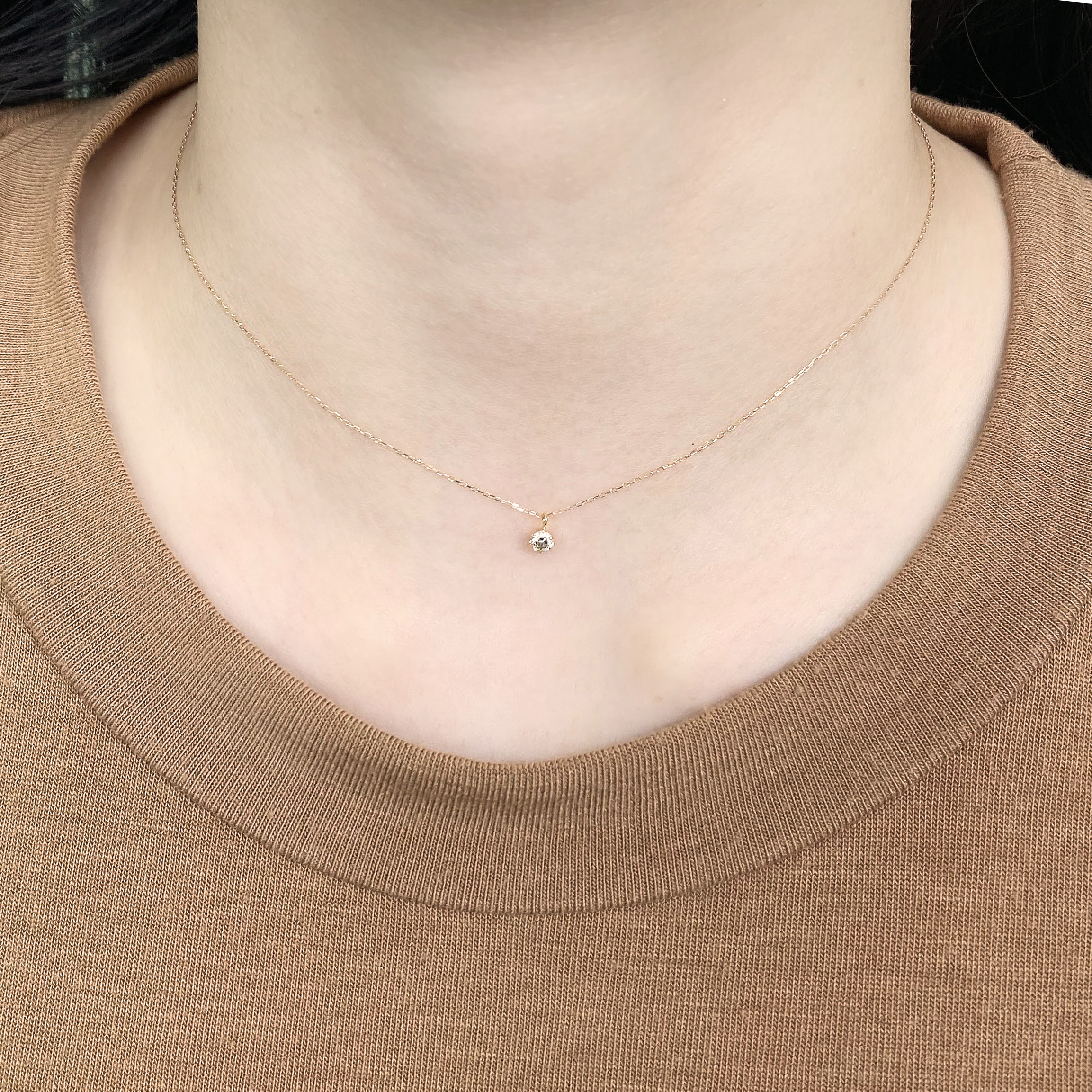 18K/10分單鑽墜鍊