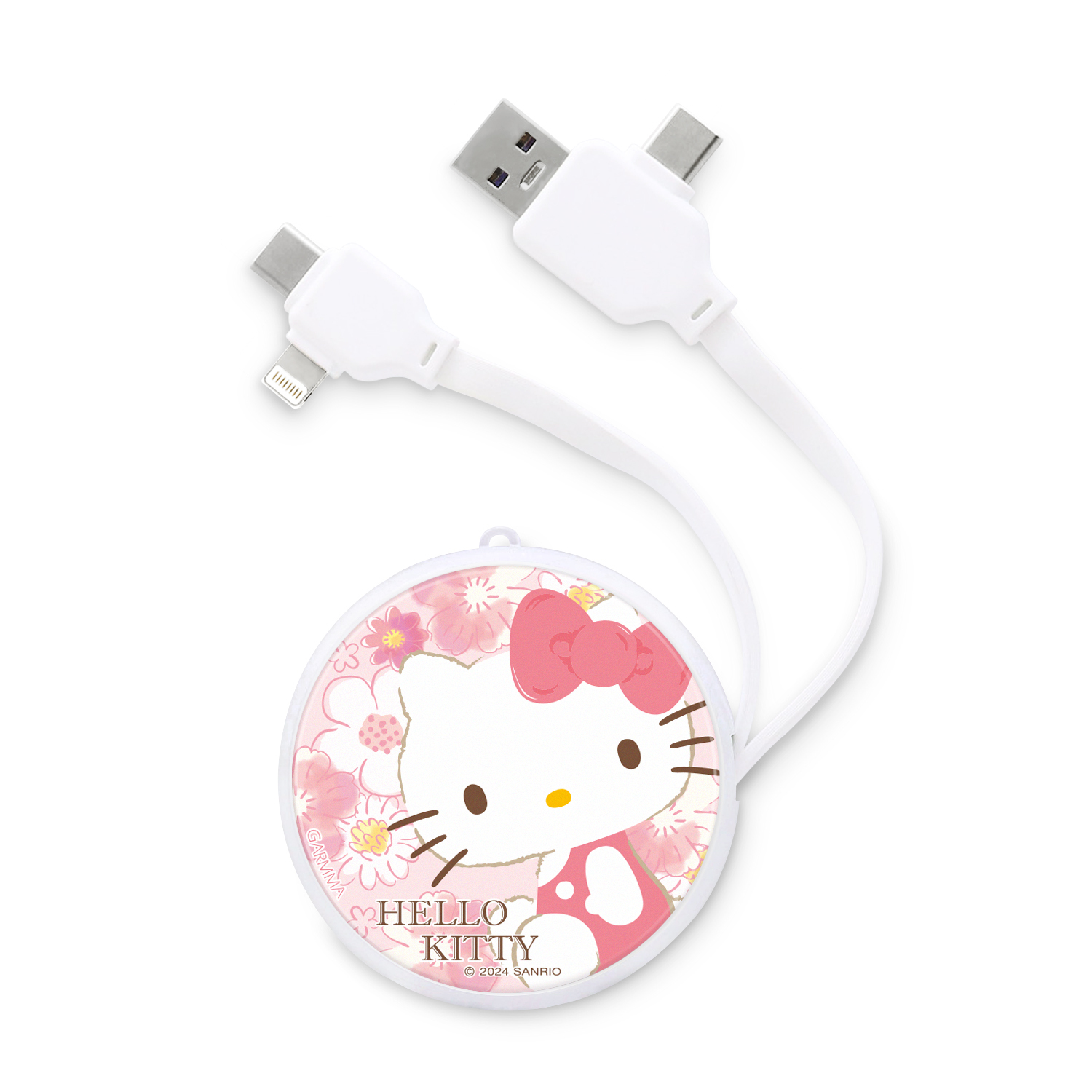 Hello Kitty PD快充多合一伸縮充電線 小甜心