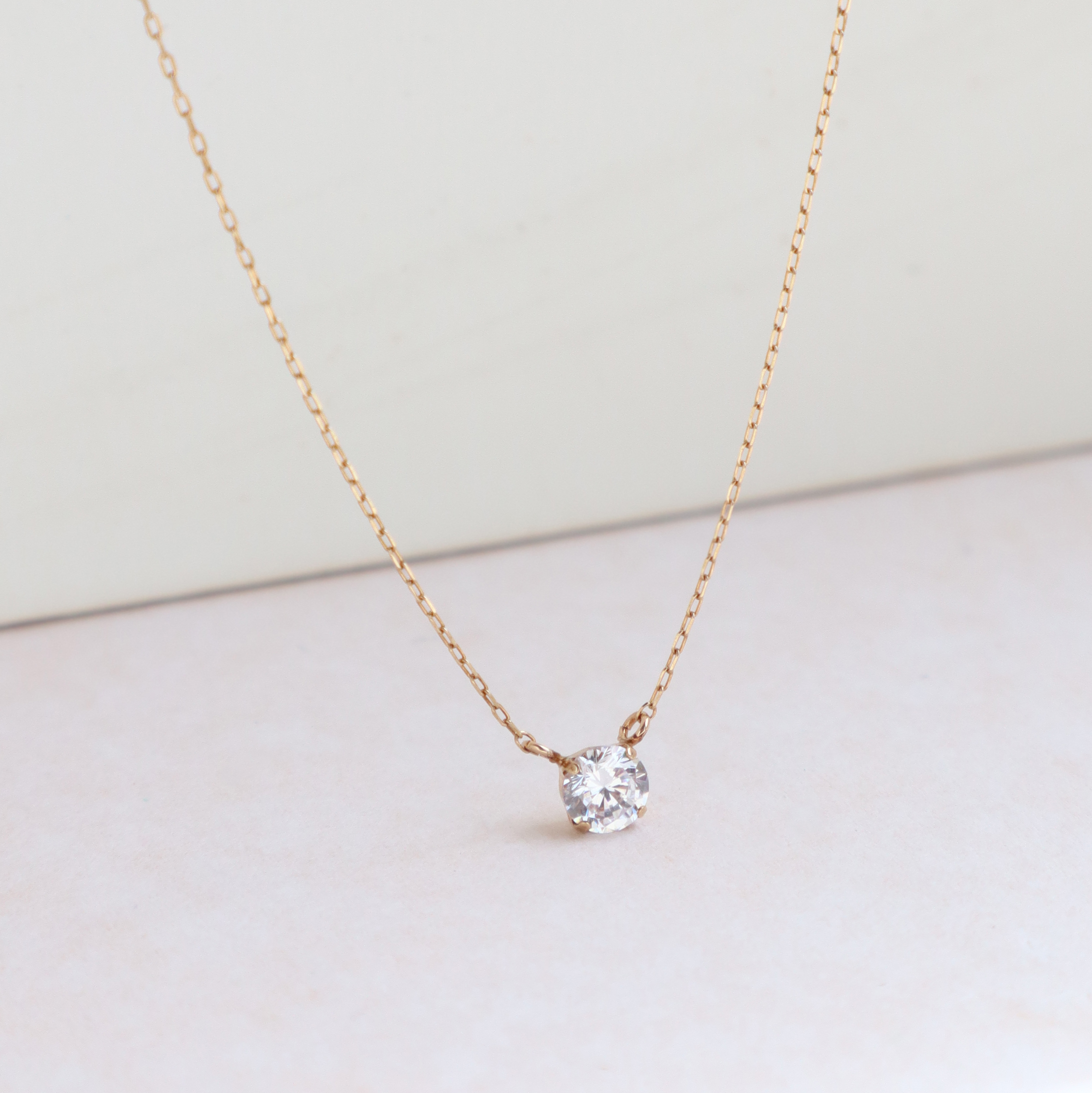 10K/小耳朵單顆經典項鍊