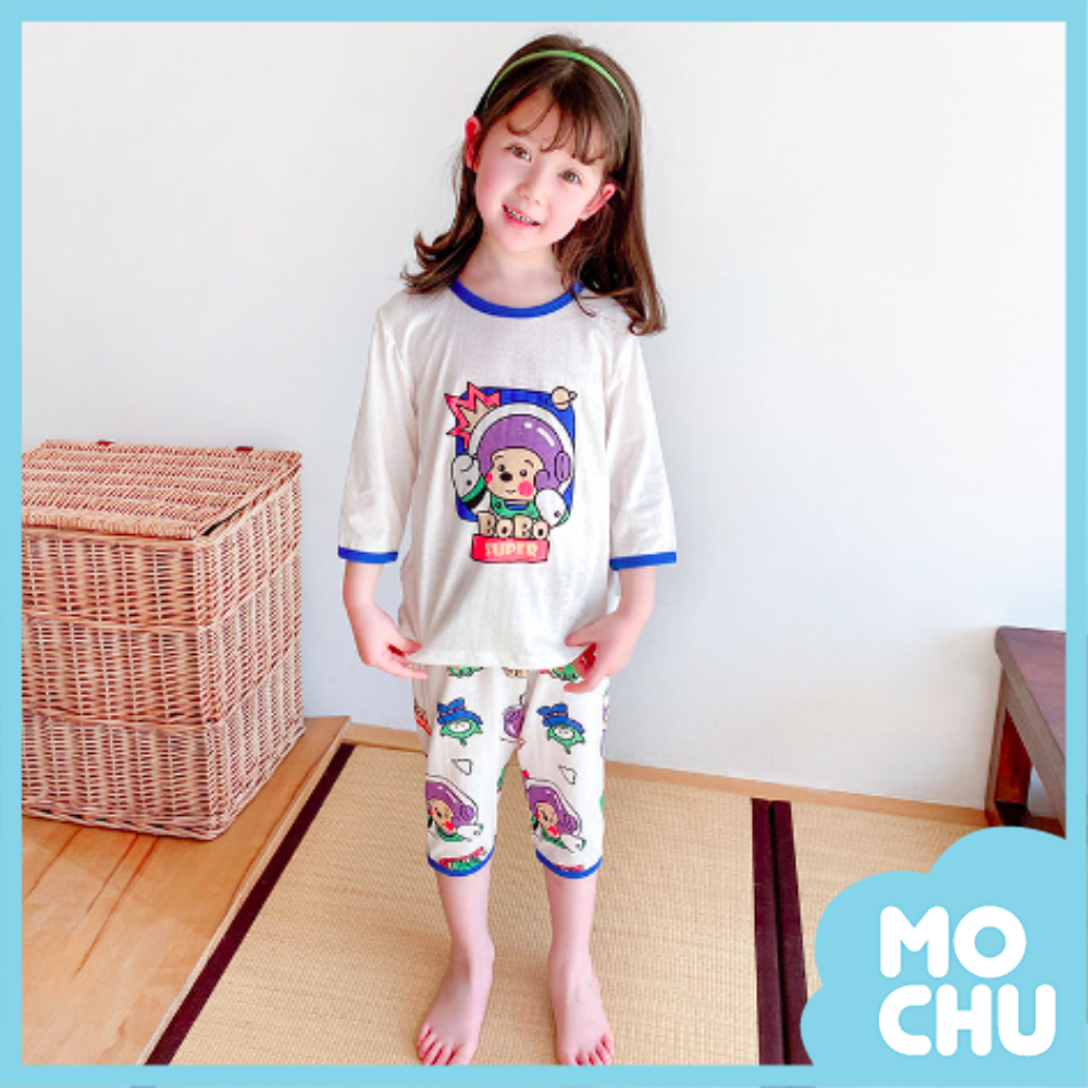 小巴斯竹纖維七分袖家居服