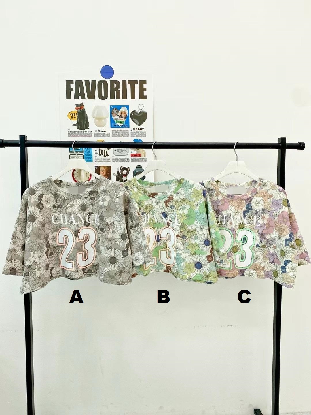 TOP#14343🤎漫畫花短tee