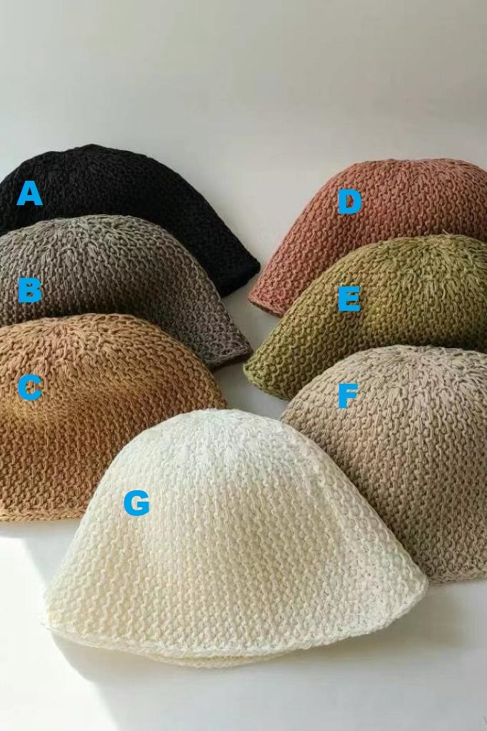 AS#14344🤎夏天軟藤漁夫帽