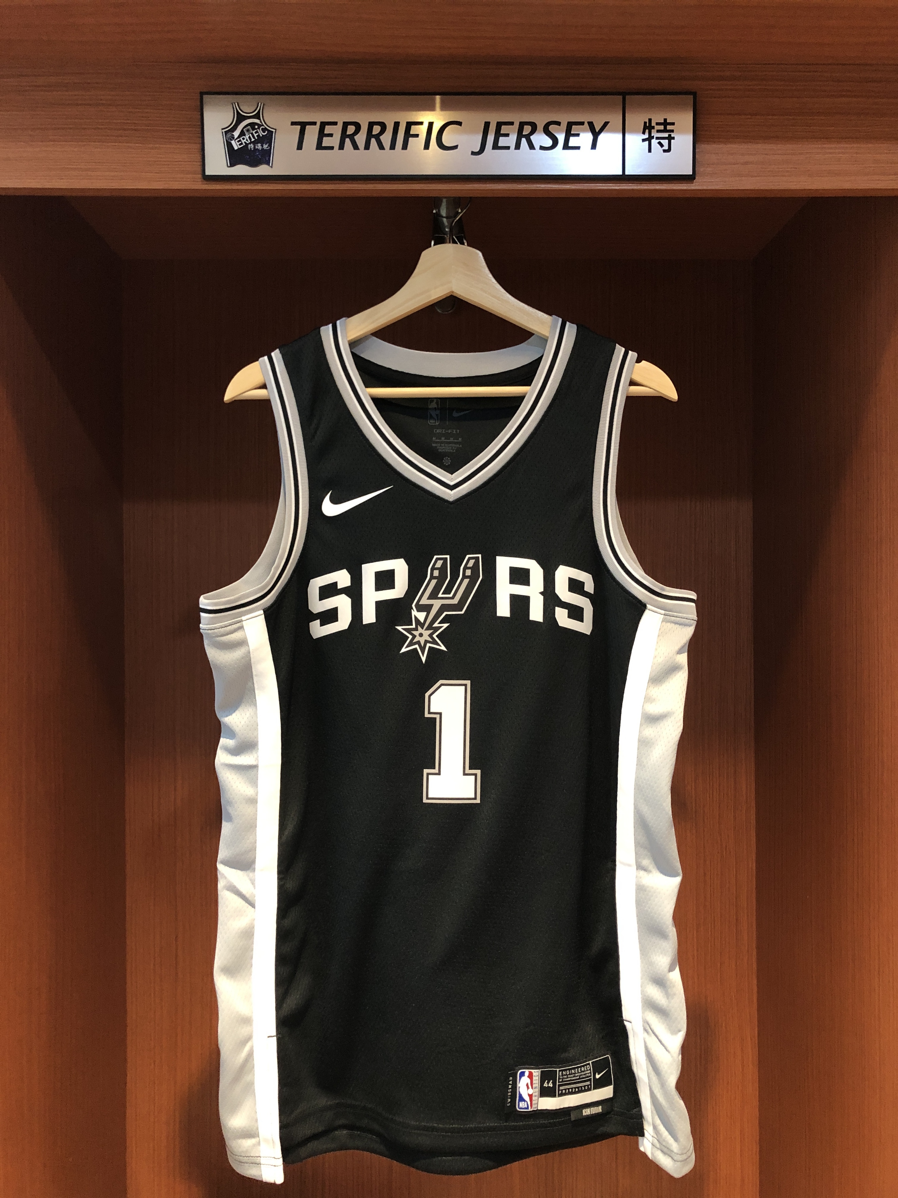 NBA球衣 Victor Wembanyama 聖安東尼奧馬刺黑 Icon Nike Swingman 球迷版 熱轉印 全新