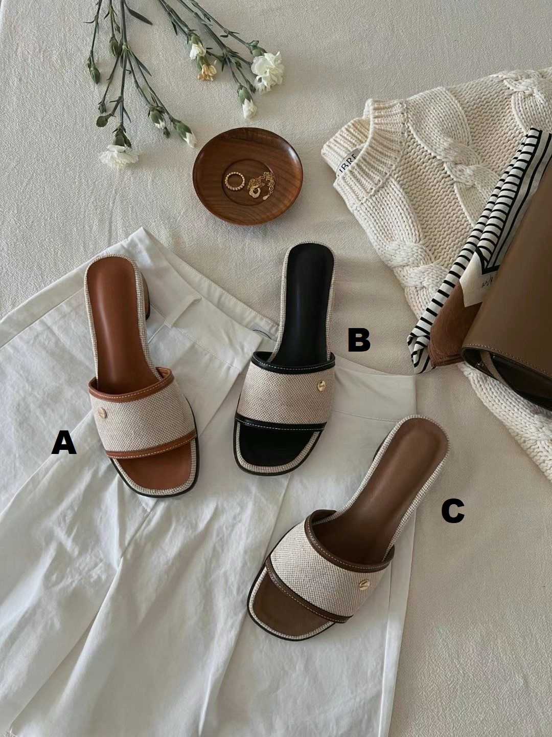 SH#14341🤎大牌風涼拖