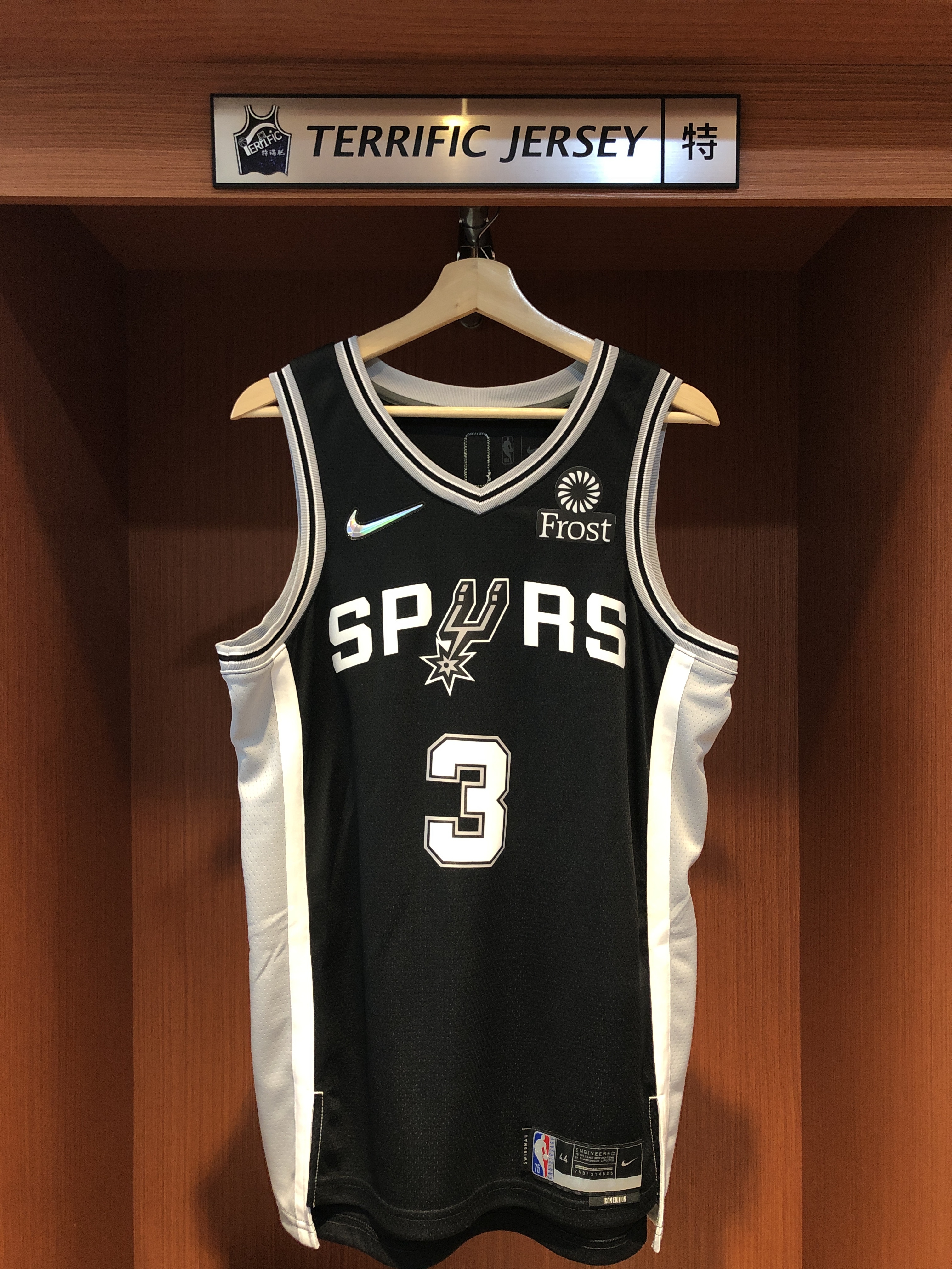 NBA球衣 Keldon Johnson 聖安東尼奧馬刺黑 75周年 鑽石標 Icon Nike Swingman 球迷版 熱轉印 含贊助商標 全新