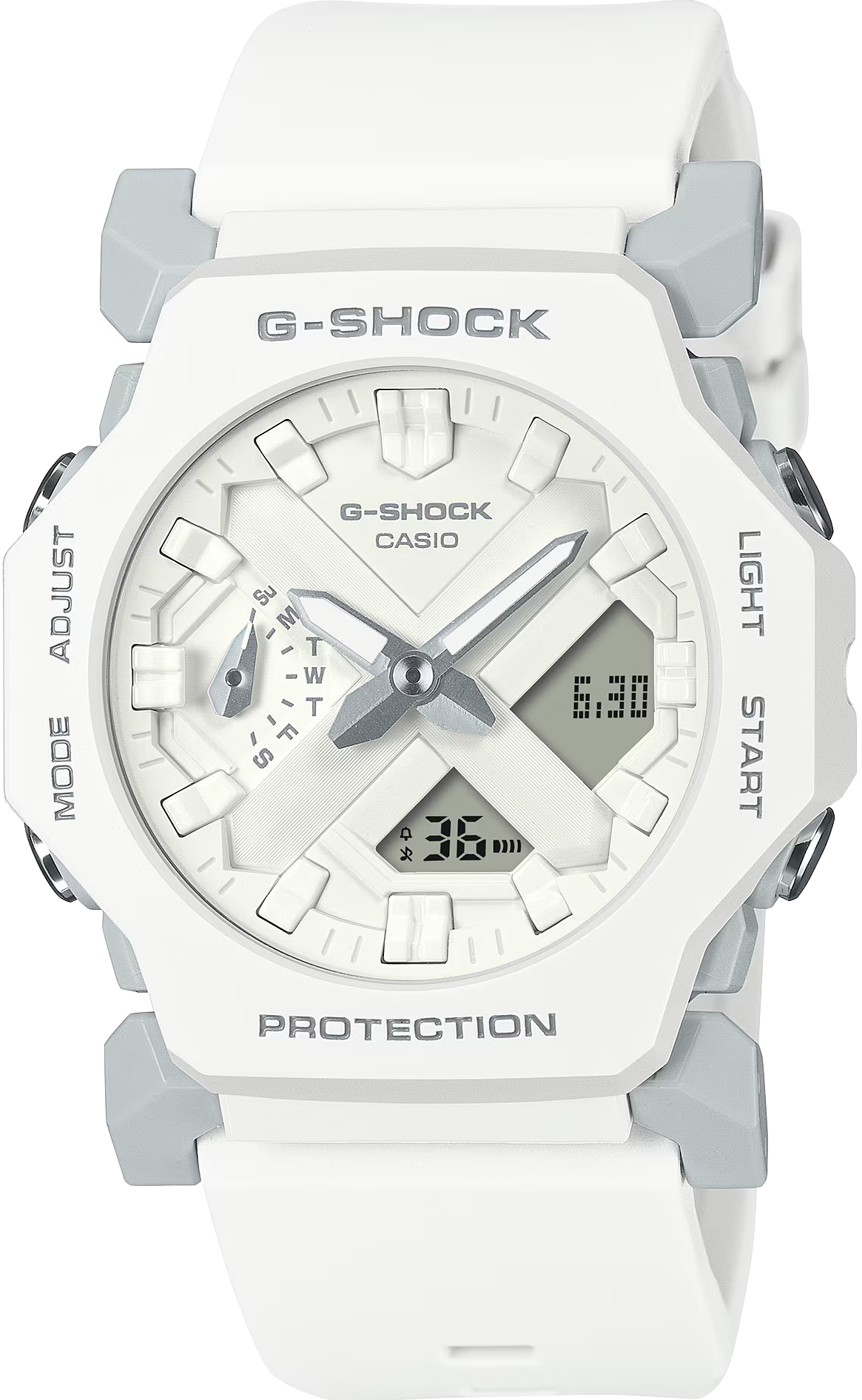 萬年鐘錶 - G-SHOCK  新款精緻八角電子錶  GA-2300-7A  錶徑 : 42.1mm
