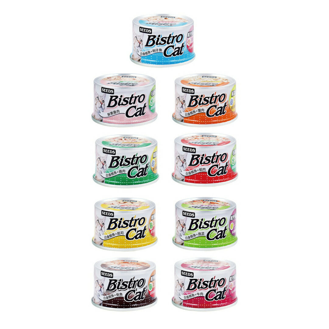 SEEDS惜時  Bistro Cat特級銀貓餐罐 (貓副食罐頭) 80g