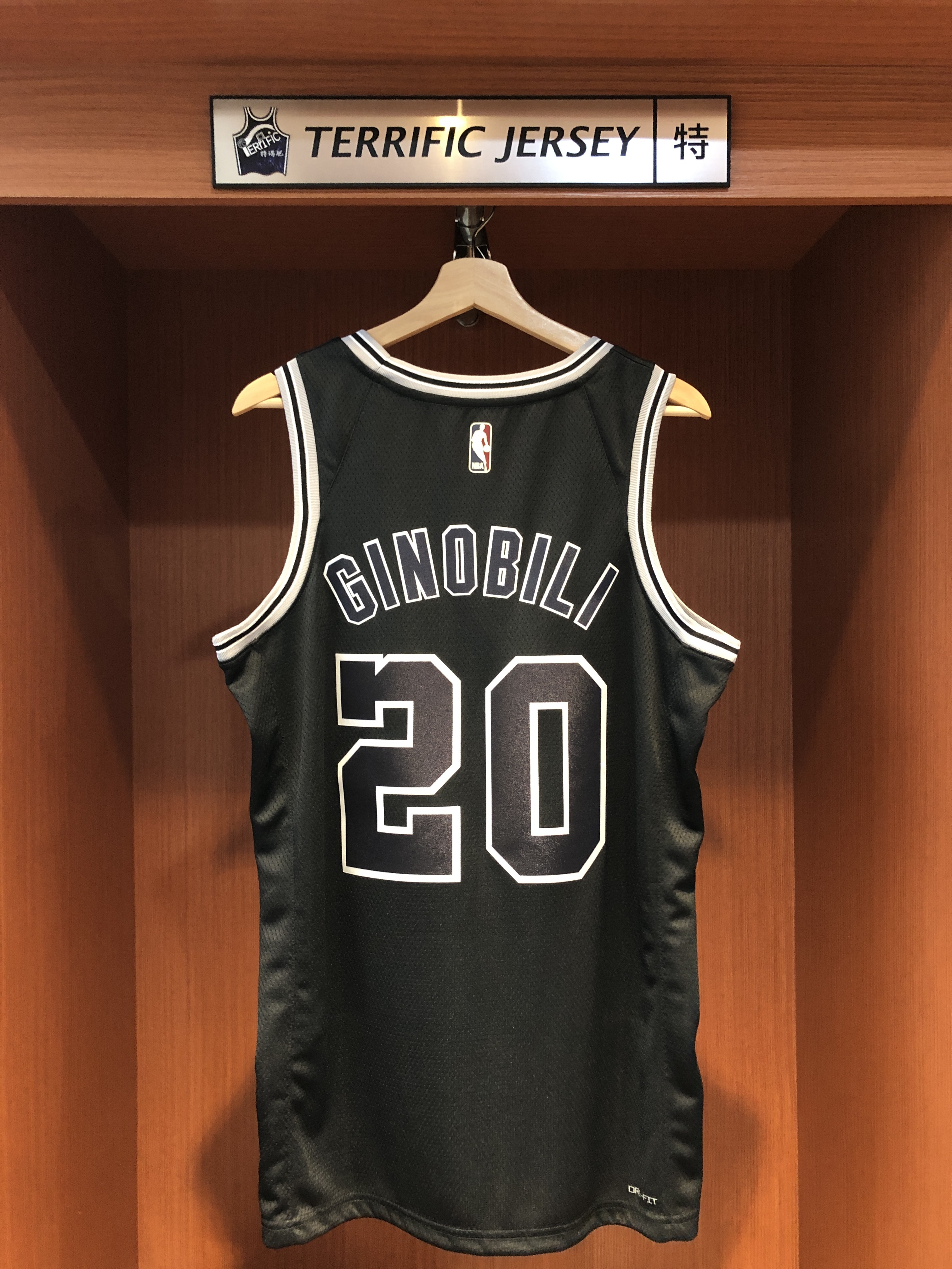 NBA球衣 Manu Ginobili 聖安東尼奧馬刺復古 HWC Nike Swingman 球迷版 熱轉印 含贊助商標 全新