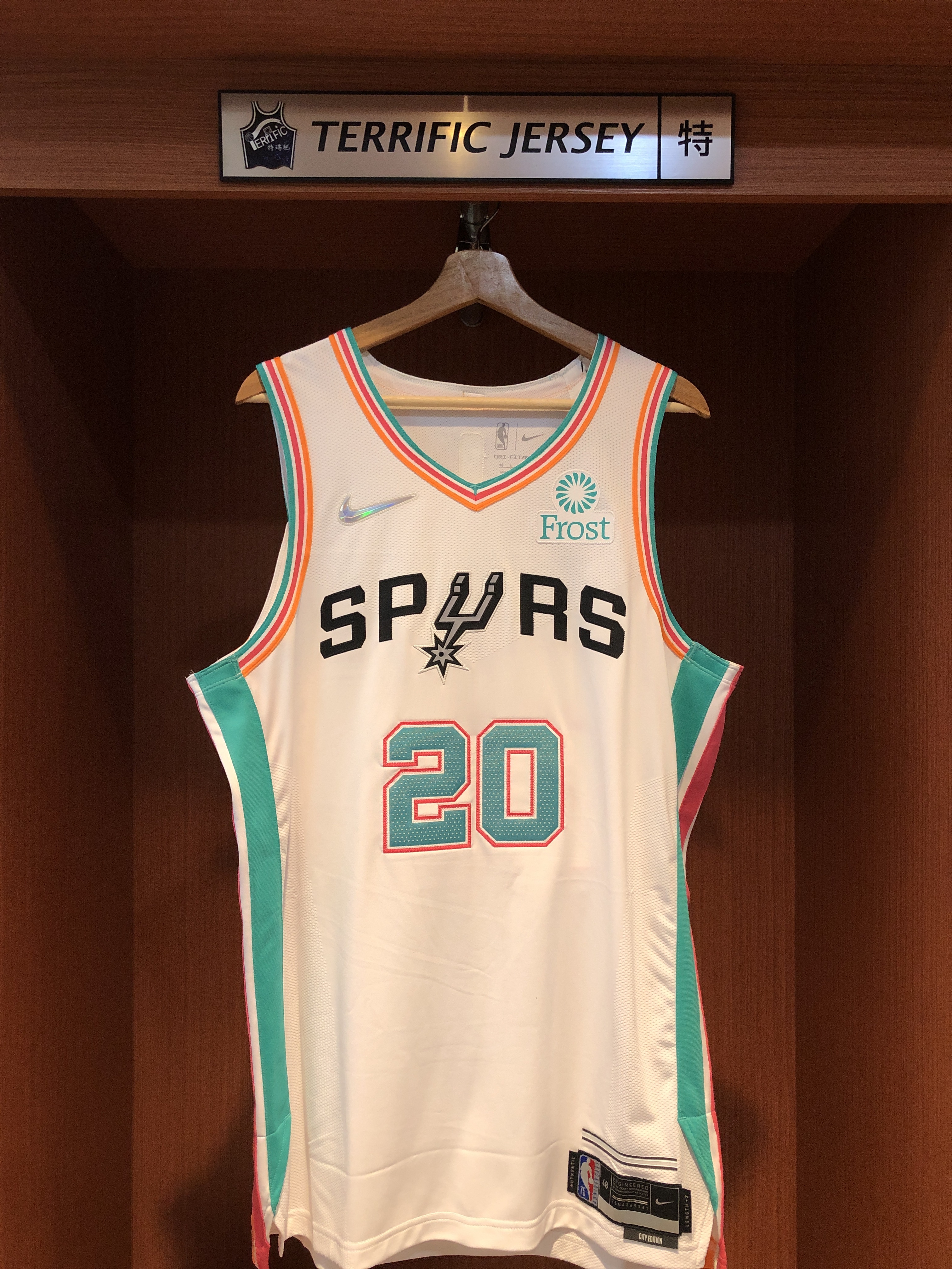 NBA球衣 Manu Ginobili 聖安東尼奧馬刺城市 75周年 鑽石標 City Nike Authentic 球員版 電繡 含贊助商標 全新