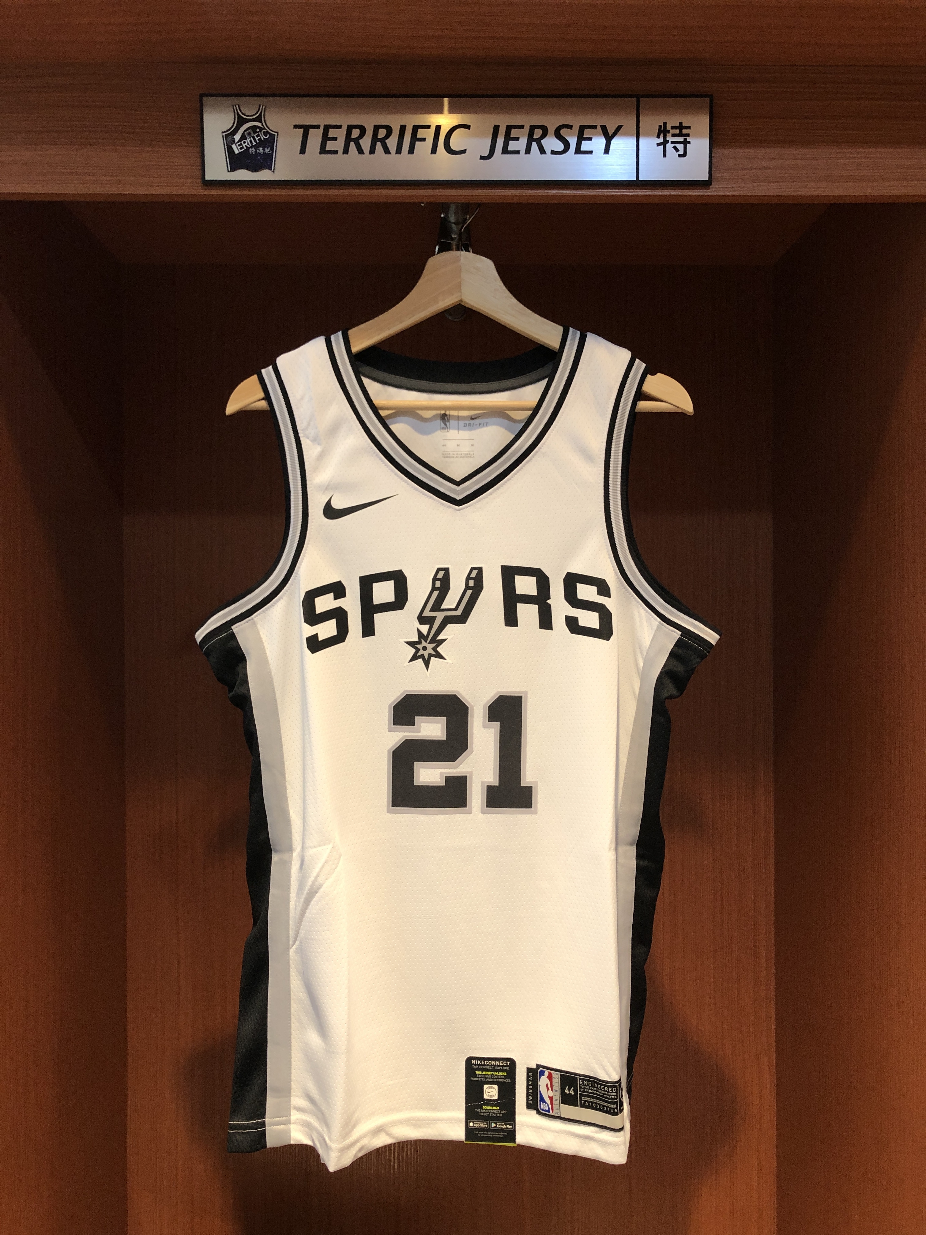 NBA球衣 Tim Duncan 聖安東尼奧馬刺白 Association Nike Swingman 球迷版 熱轉印 全新