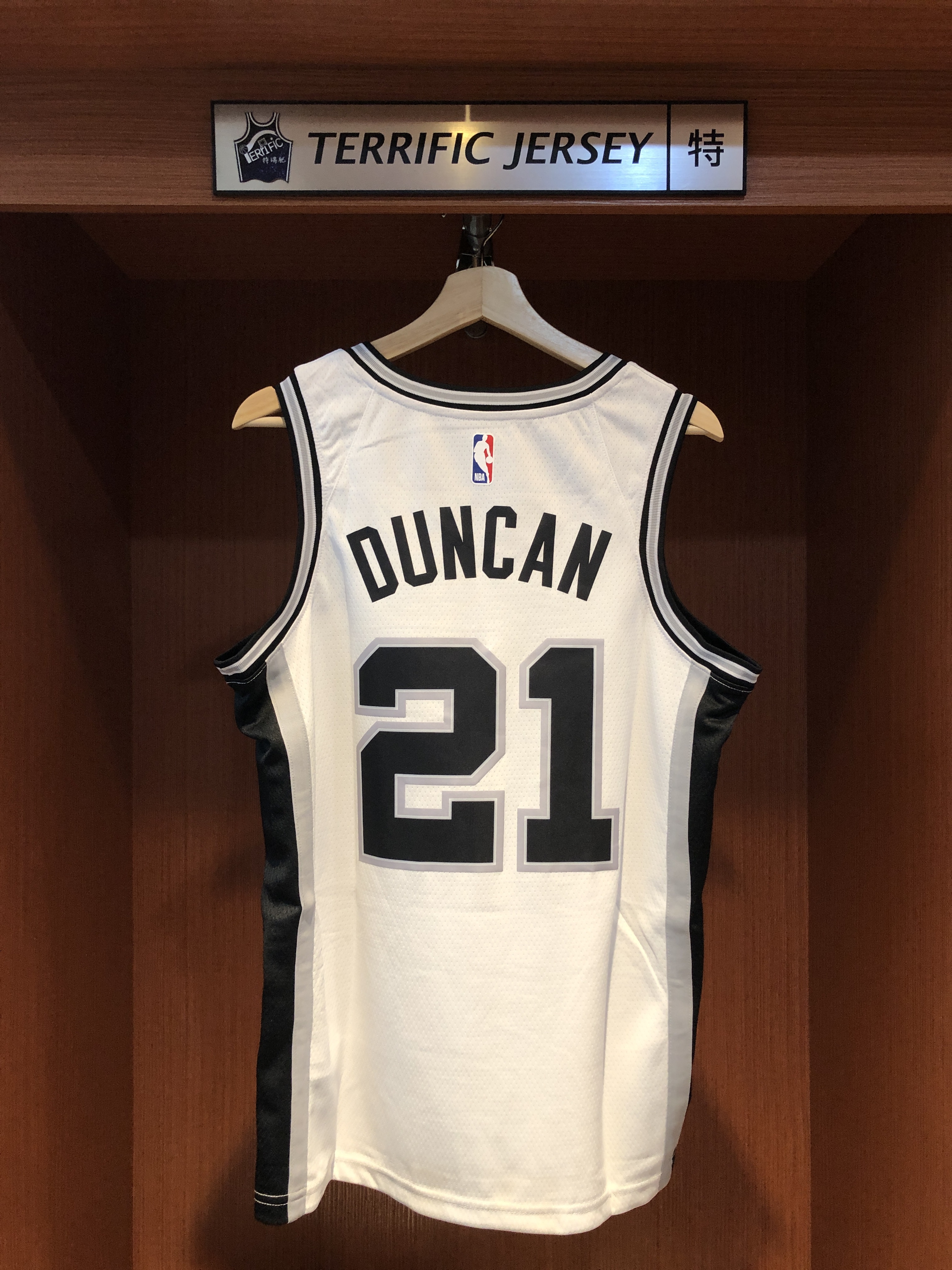 NBA球衣 Tim Duncan 聖安東尼奧馬刺白 Association Nike Swingman 球迷版 熱轉印 全新
