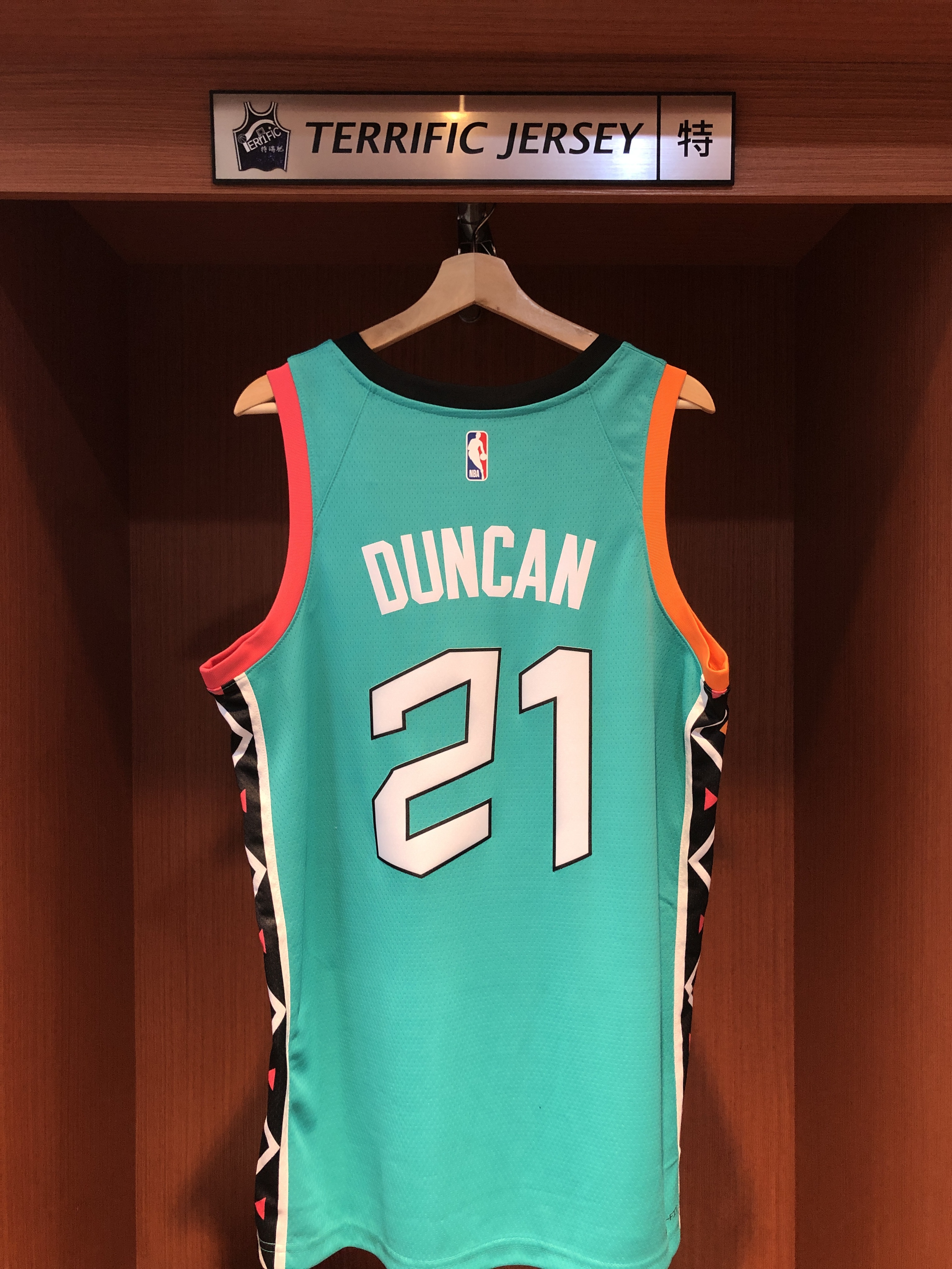 NBA球衣 Tim Duncan 聖安東尼奧馬刺城市 City Nike Swingman 球迷版 熱轉印 全新