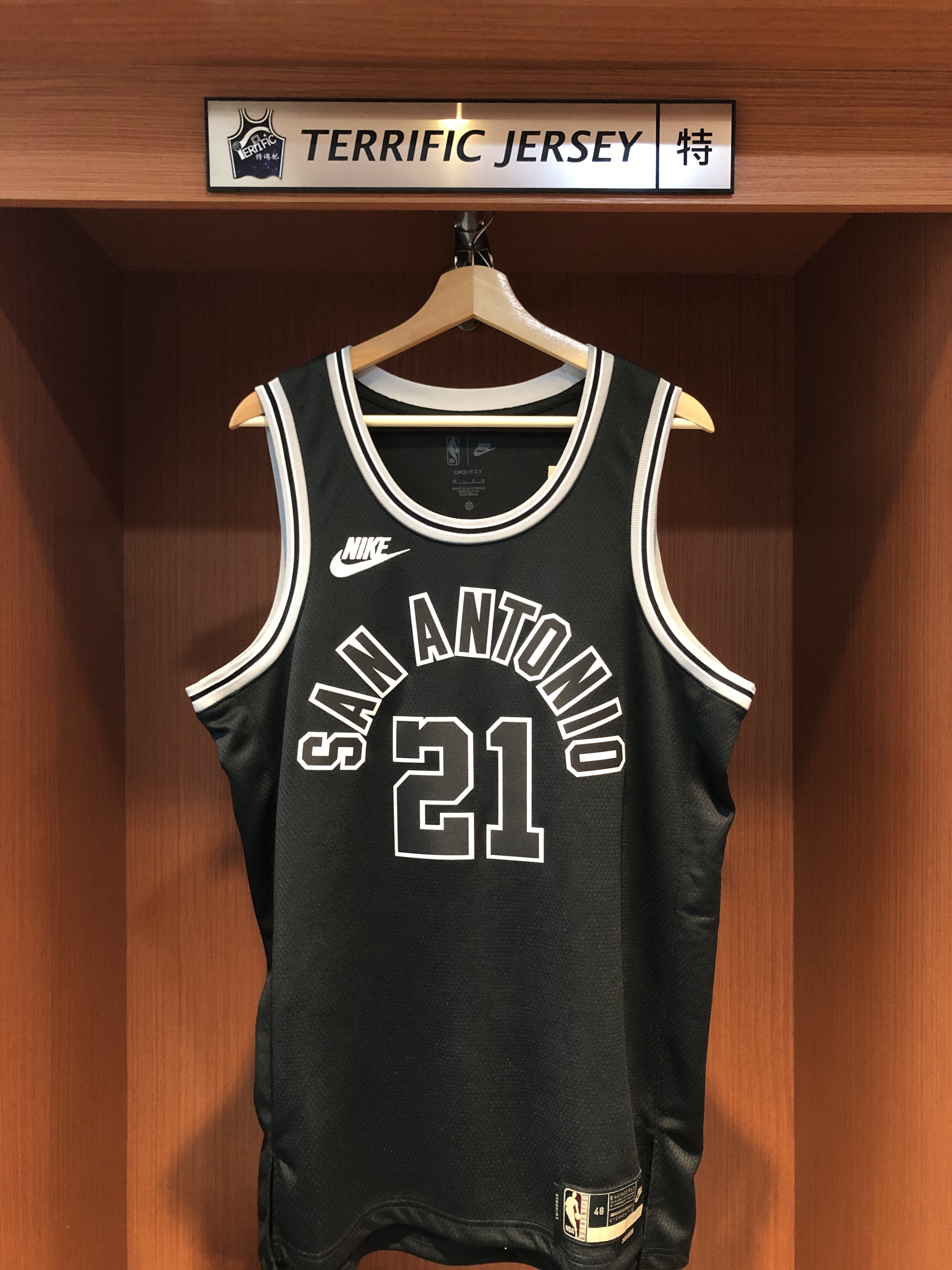 NBA球衣 Tim Duncan 聖安東尼奧馬刺復古 HWC Nike Swingman 球迷版 熱轉印 全新