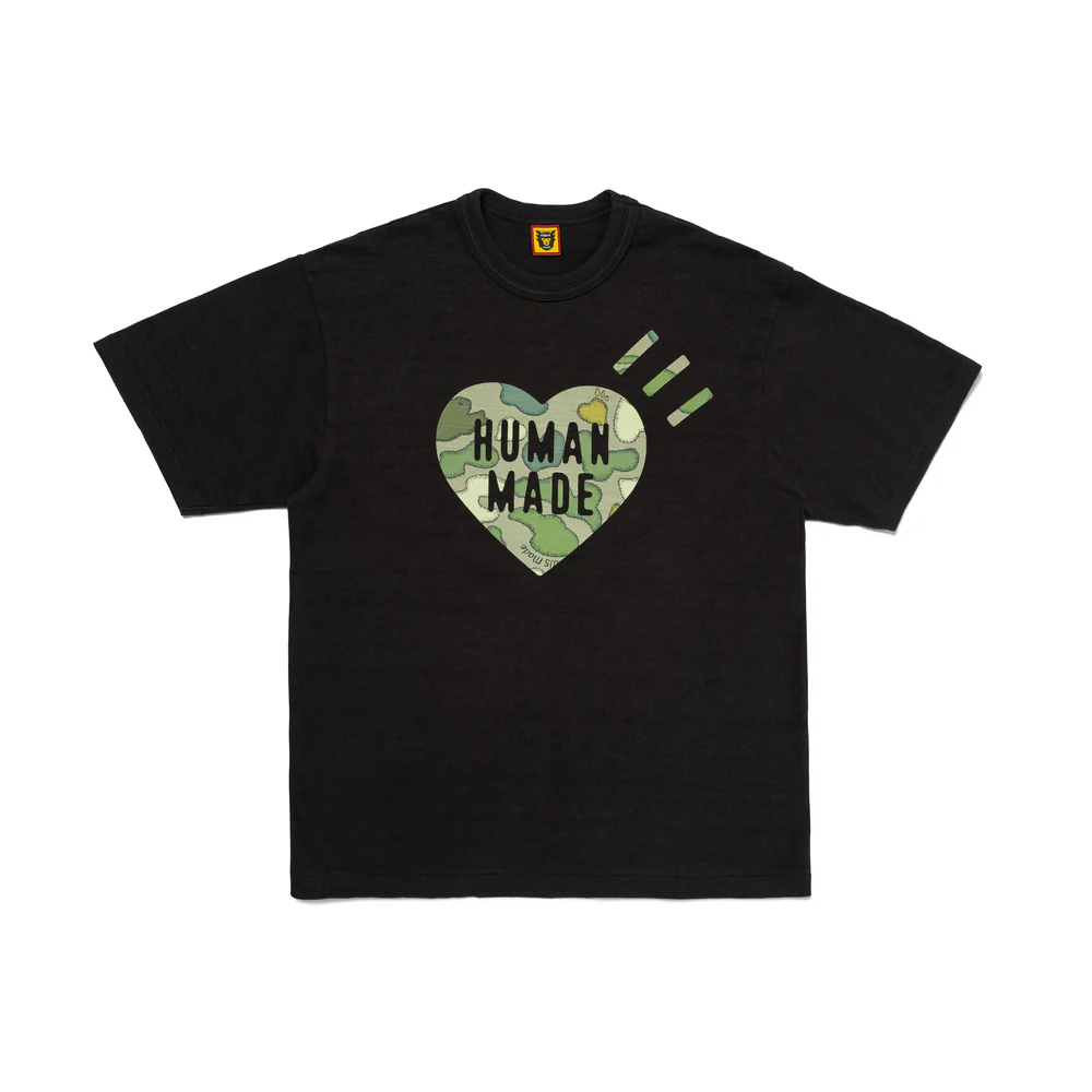 KAWS x Human made KAWS MADE GRAPHIC T-SHIRT #1 愛心迷彩 黑色 白色 短tee