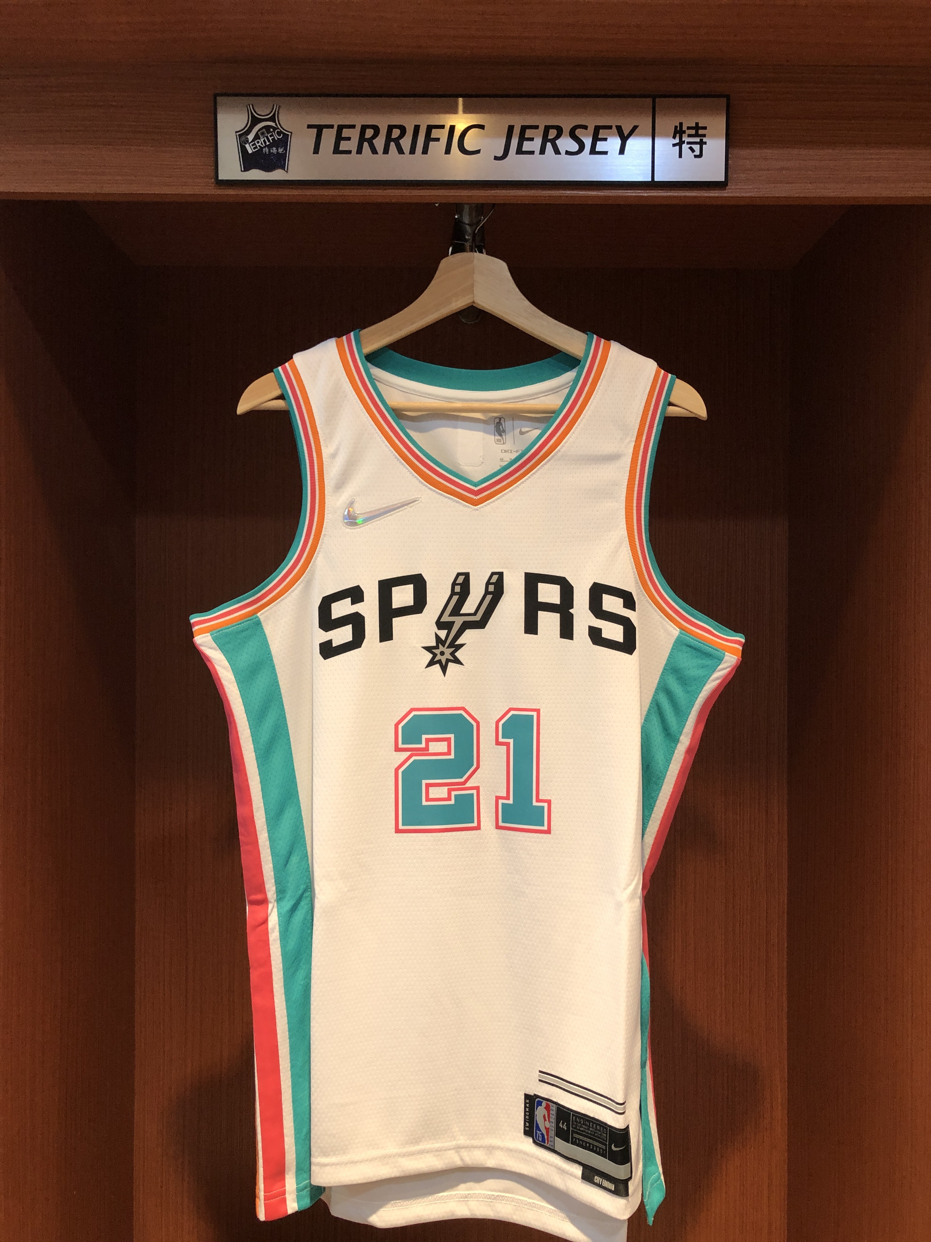 NBA球衣 Tim Duncan 聖安東尼奧馬刺城市 75周年 鑽石標 City Nike Swingman 球迷版 熱轉印 全新