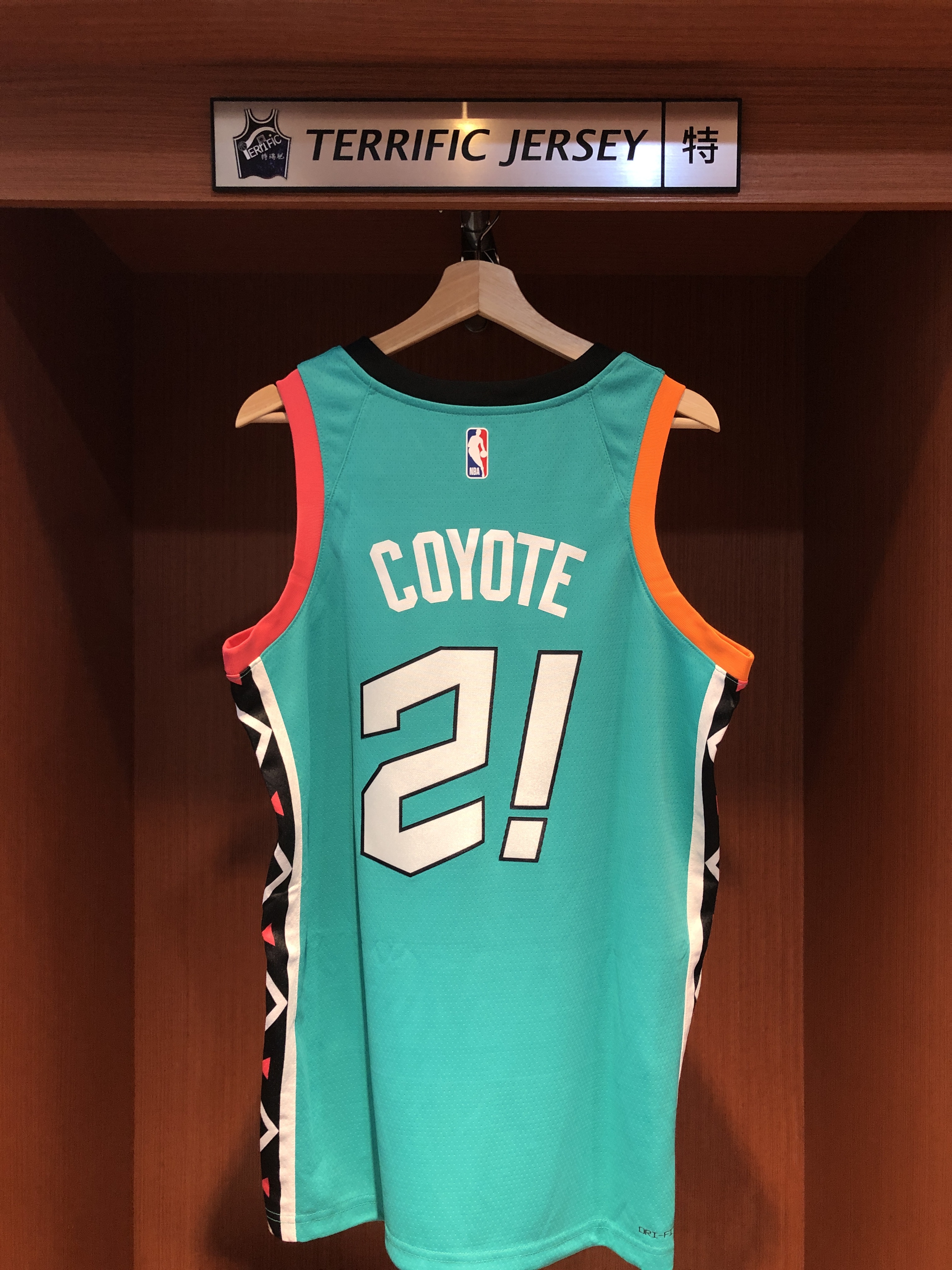 NBA球衣 Coyote 吉祥物 聖安東尼奧馬刺 City Nike Swingman 球迷版 熱轉印 全新