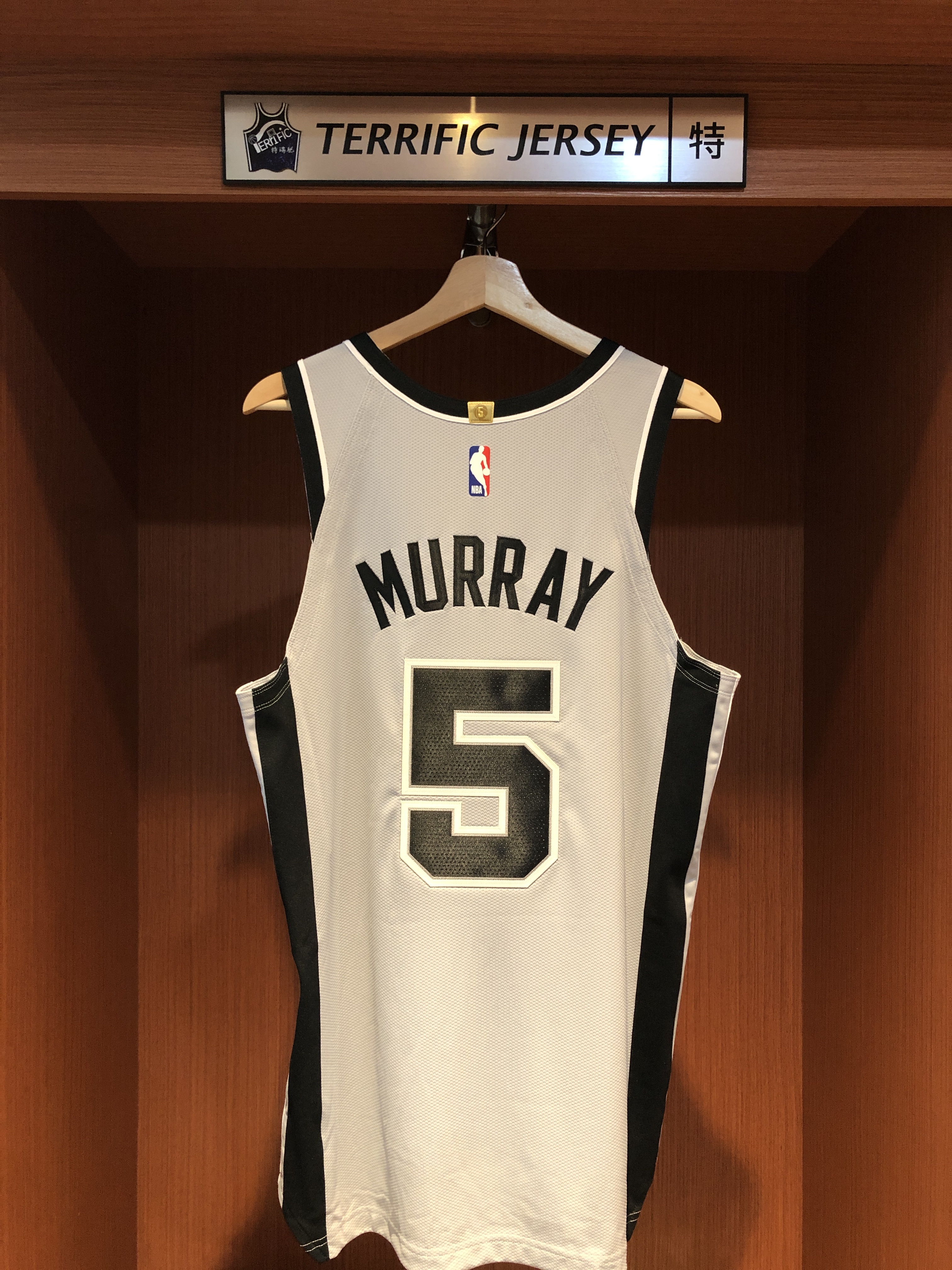 NBA球衣 Dejounte Murray 聖安東尼奧馬刺灰 Statement Nike Authentic 球員版 電繡 含贊助商標 全新