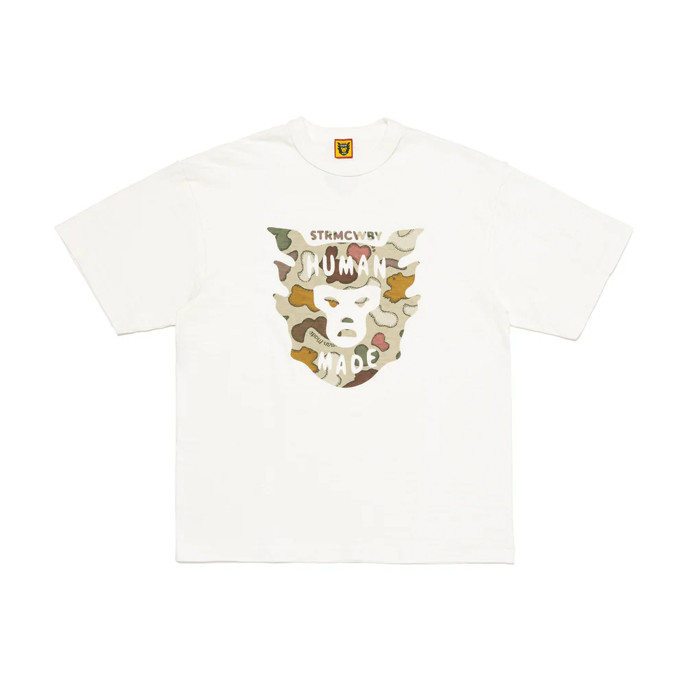 KAWS x Human made KAWS MADE GRAPHIC T-SHIRT #2 猿人迷彩 黑色 白色 短tee