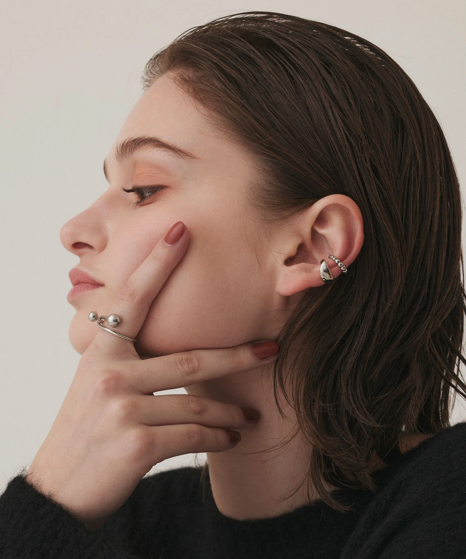 cene 捲邊c型耳骨夾