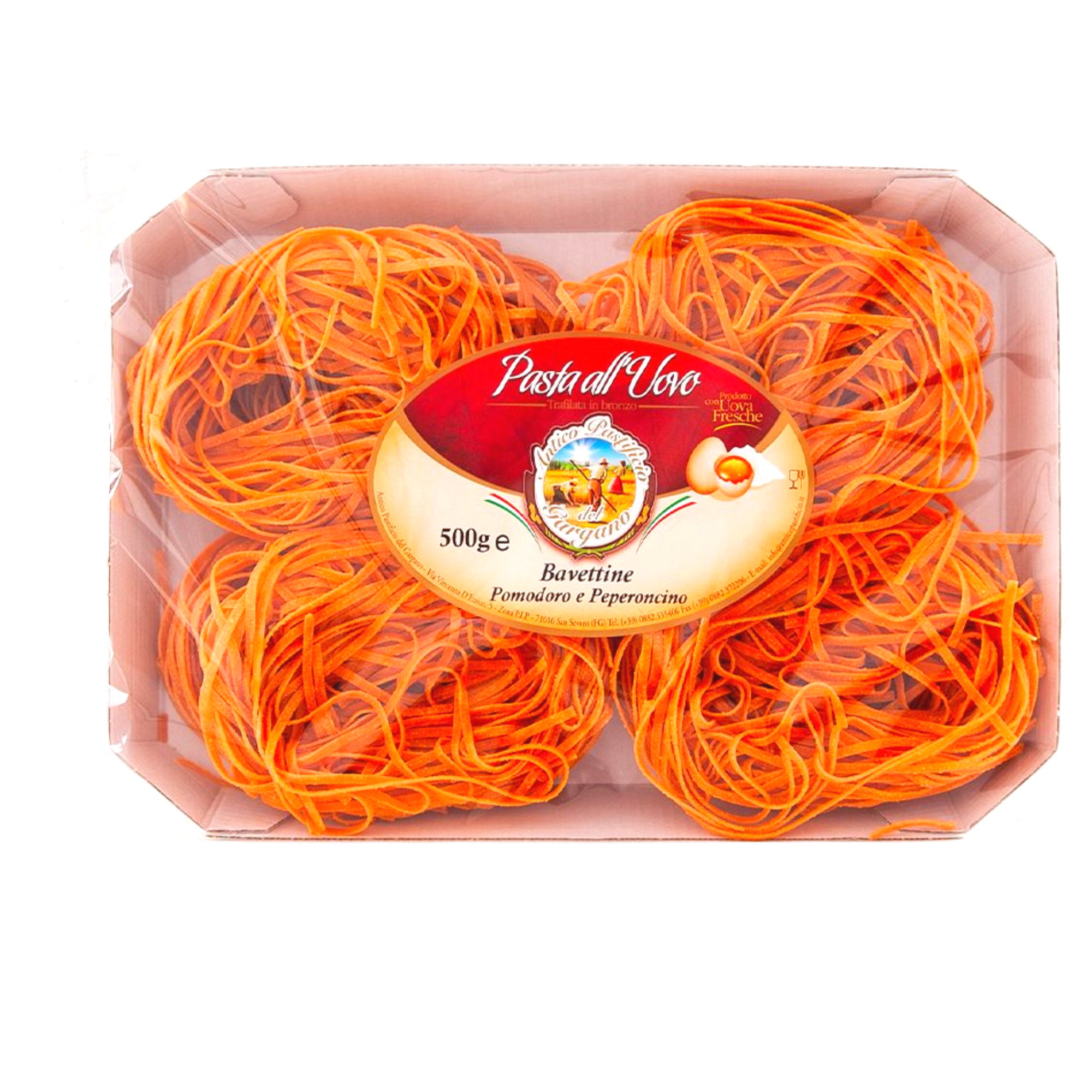 意大利蕃茄蒜香橄欖油扁麵條 Italy Gargano Bavettine Pomodoro & Peperonino Featured Pasta 500克/包