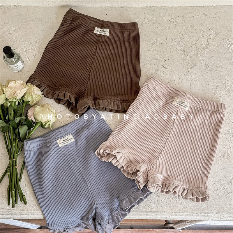 三色浪花花邊短褲