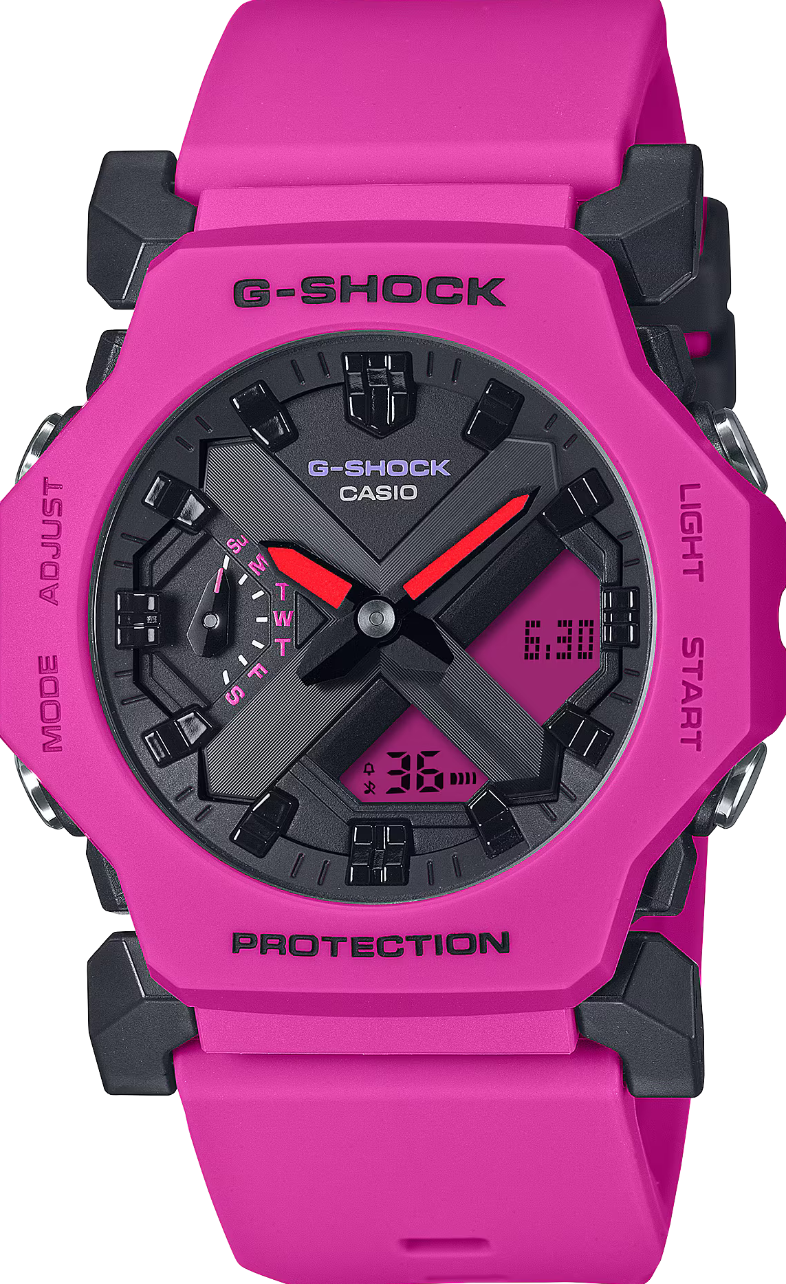 萬年鐘錶 - G-SHOCK  新款精緻八角電子錶  GA-2300-4A  錶徑 : 42.1mm