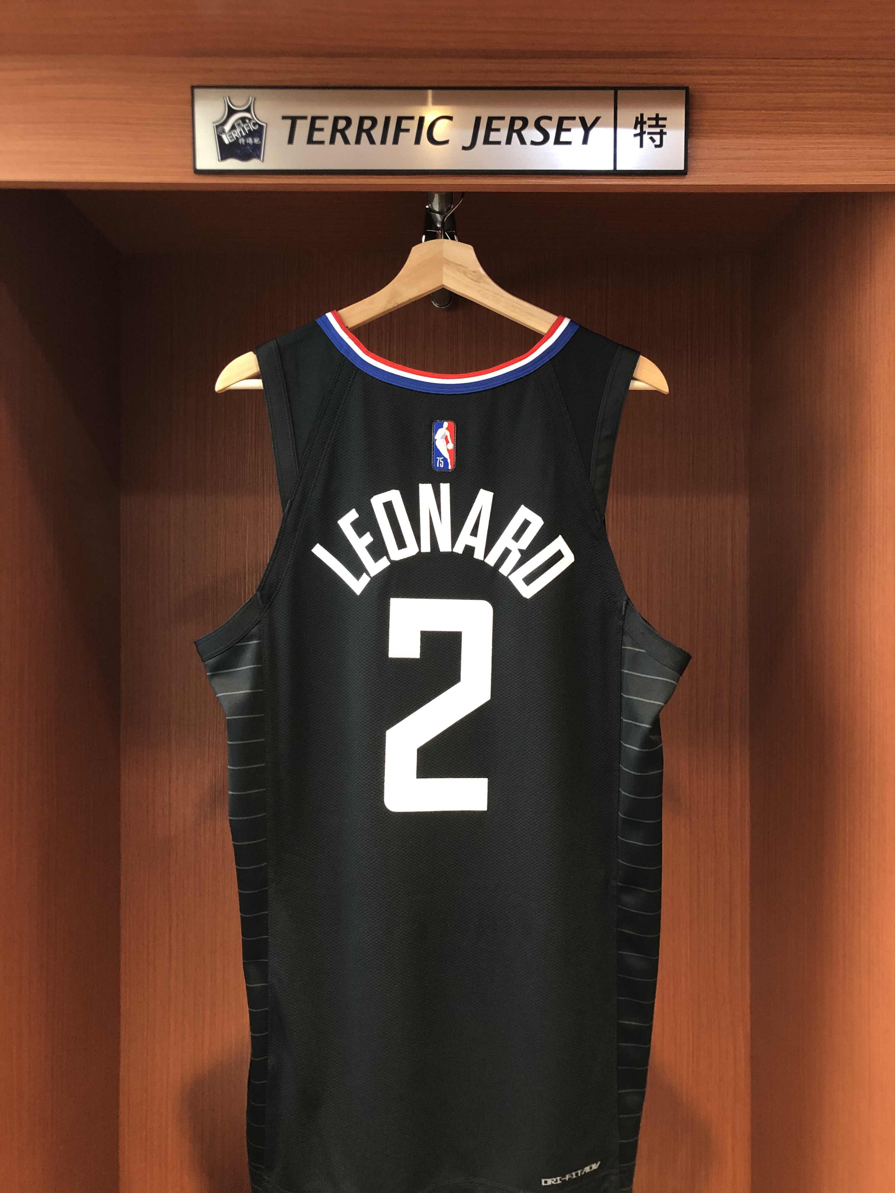NBA球衣 Kawhi Leonard 洛杉磯快艇黑 75周年 鑽石標 Statement Jordan Authentic 球員版 電繡 全新
