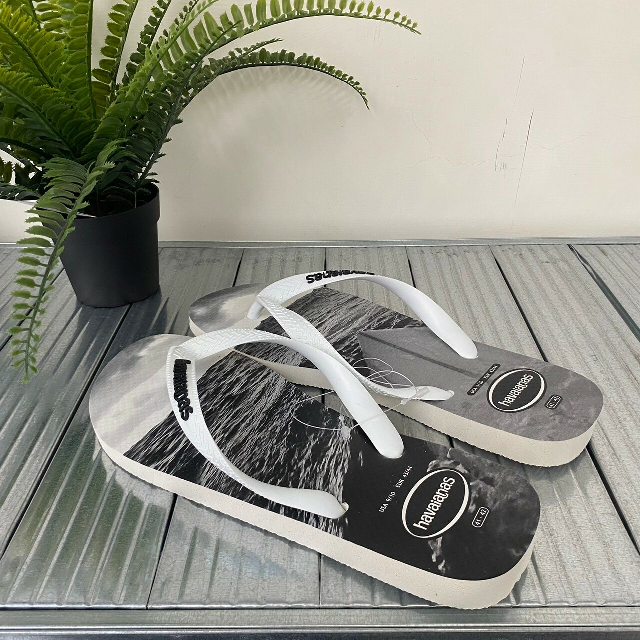 Havaianas 哈瓦仕 拖鞋 夾腳拖 男款 深海 黑白 4127920-6194M
