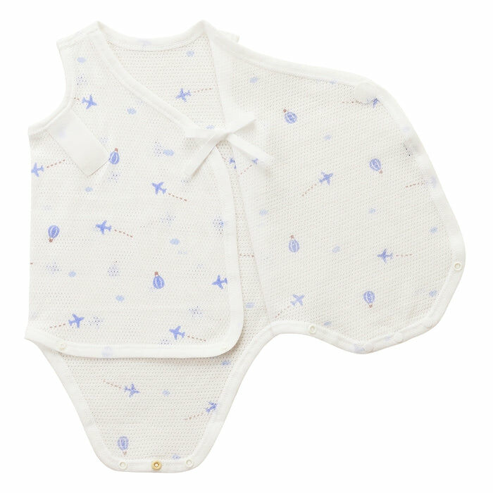 網眼側開背心包臀衣-飛機