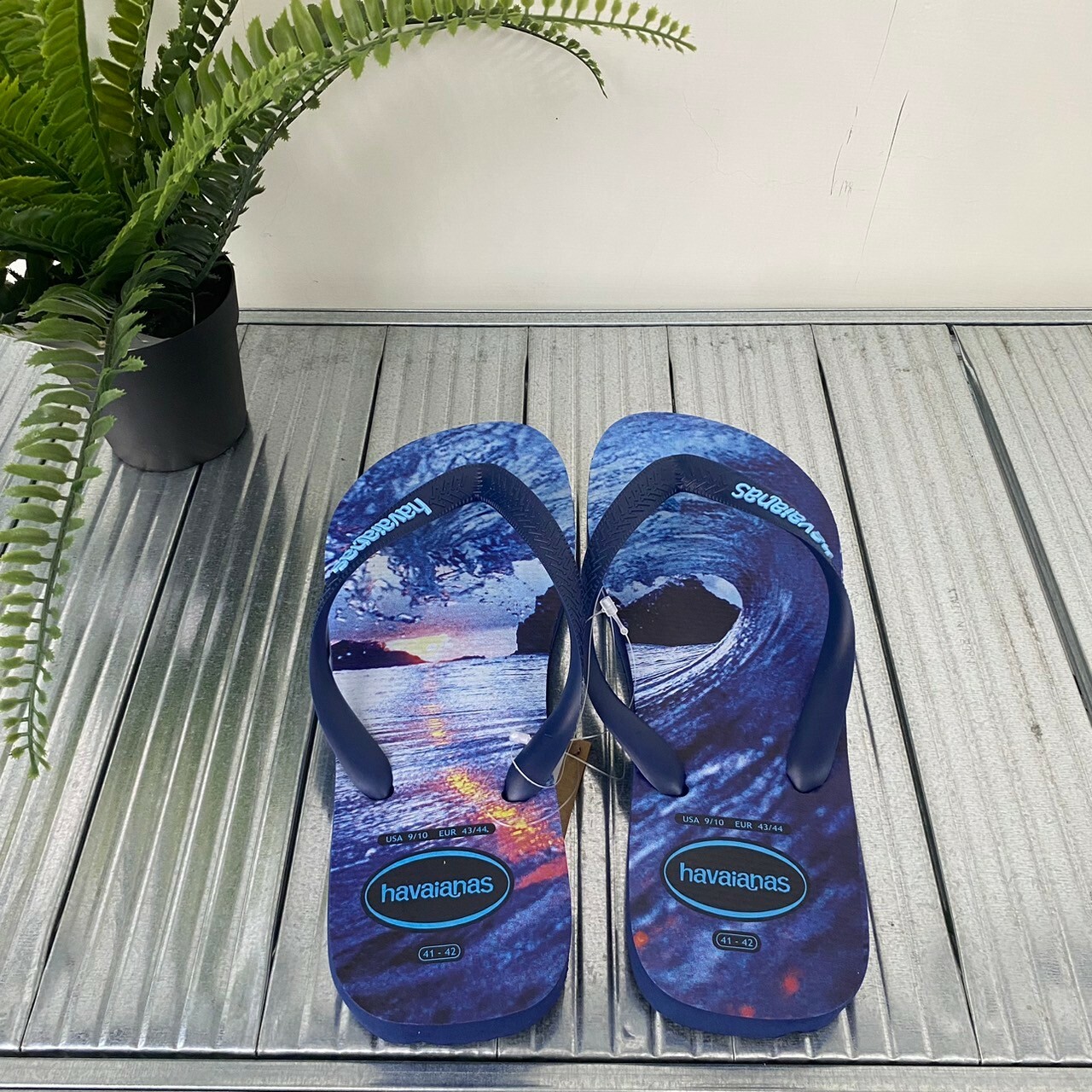 Havaianas 哈瓦仕 拖鞋 夾腳拖 男鞋 深海日落 深藍 4127920-6195M