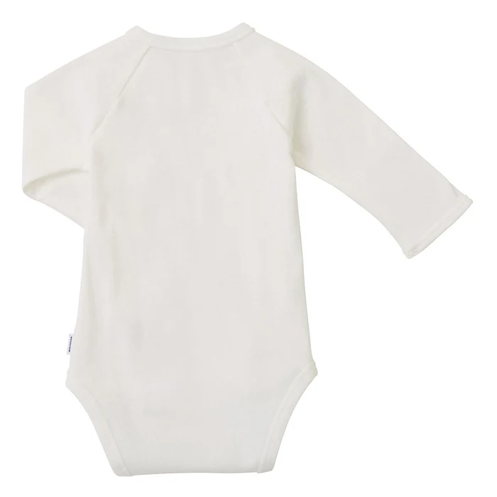 羅紋針織棉長袖套頭包臀衣-白