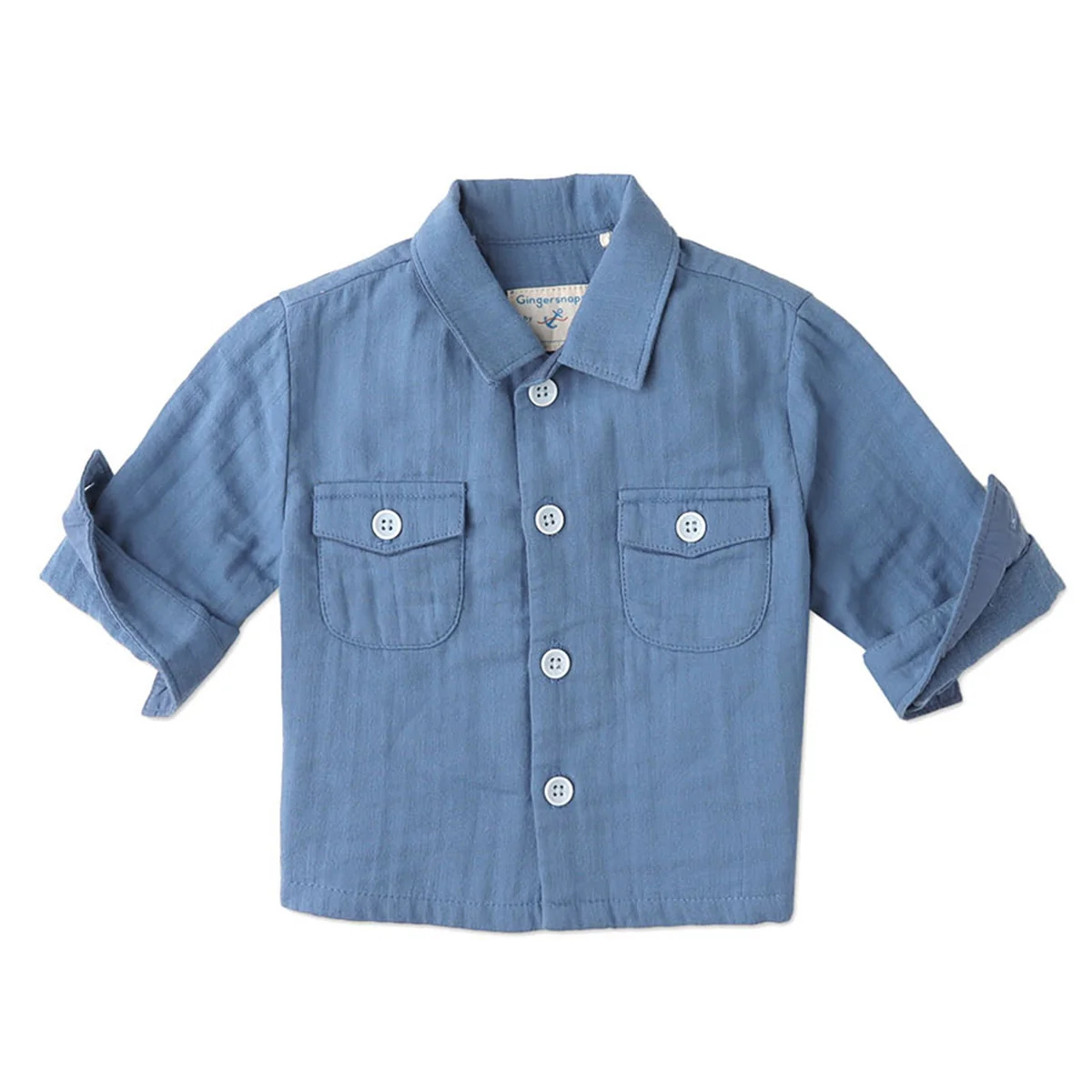 〖 Gingersnaps 〗牛仔藍baby襯衫上衣