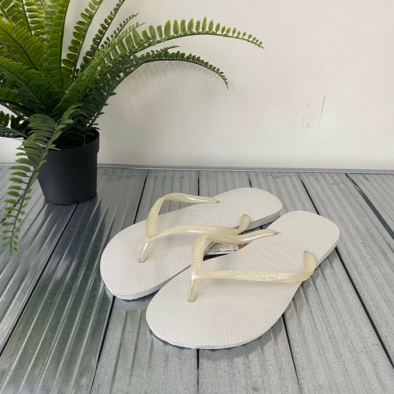 Havaianas 哈瓦仕 拖鞋 夾腳拖 細帶 女鞋 白色 4000030-0001W