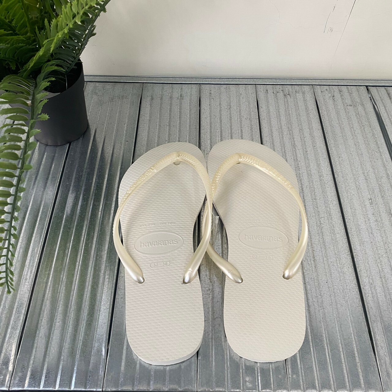 Havaianas 哈瓦仕 拖鞋 夾腳拖 細帶 女鞋 白色 4000030-0001W